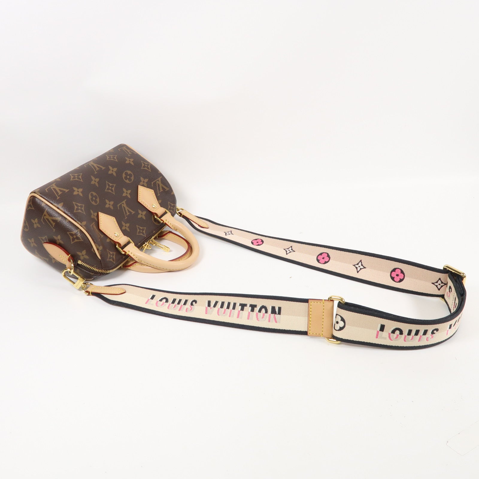 LOUIS VUITTON Monogram Speedy Bandouliere 20金扣手挽肩背兩用袋