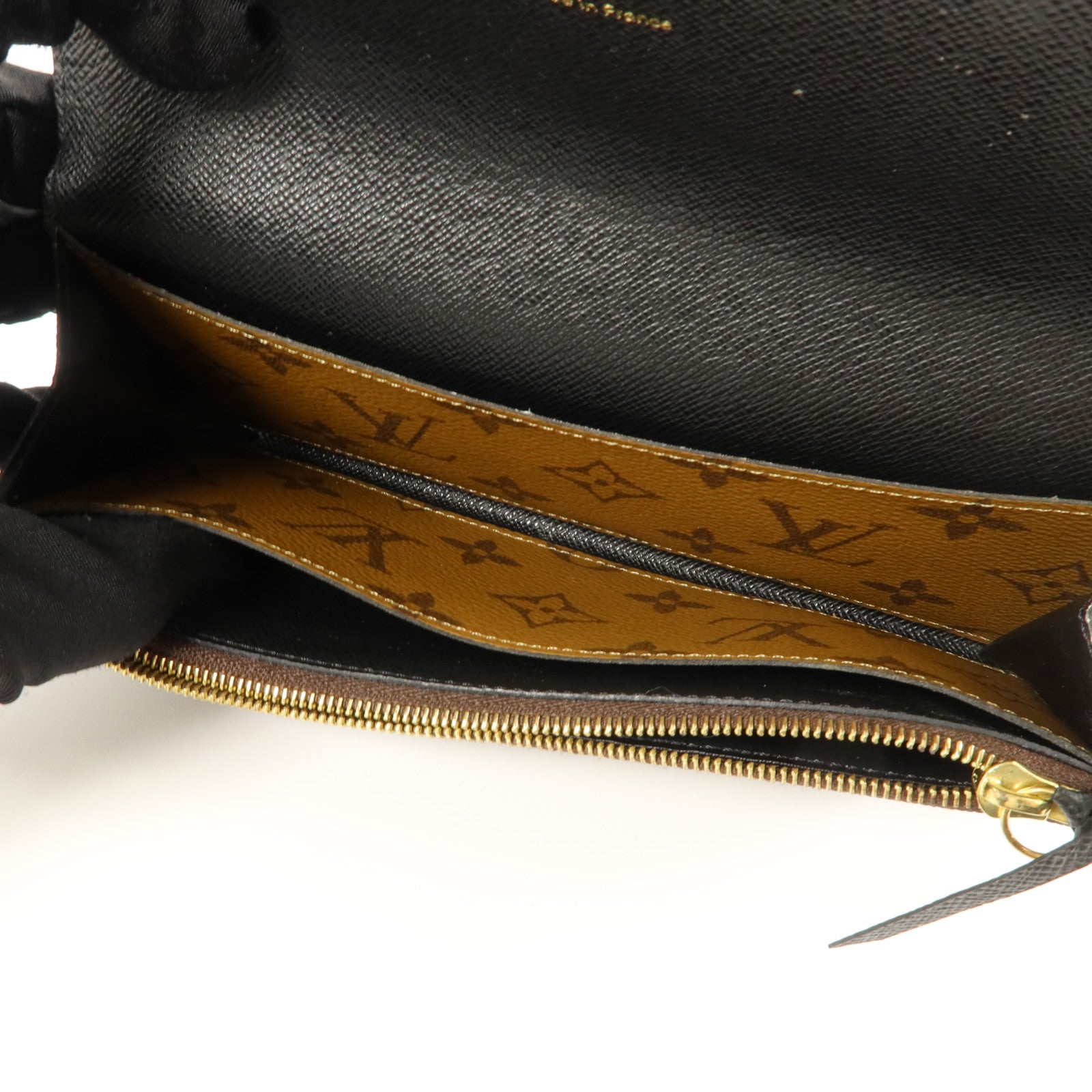 LOUIS VUITTON Monogram Reverse Emilie Wallet金扣長錢包