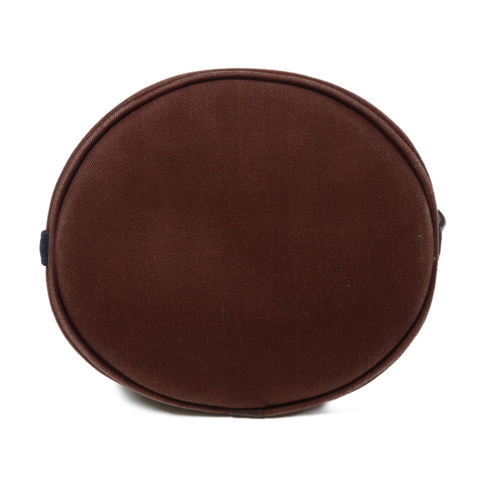 HERMES 帆布Bolso De Aseo銀扣肩背袋啡色