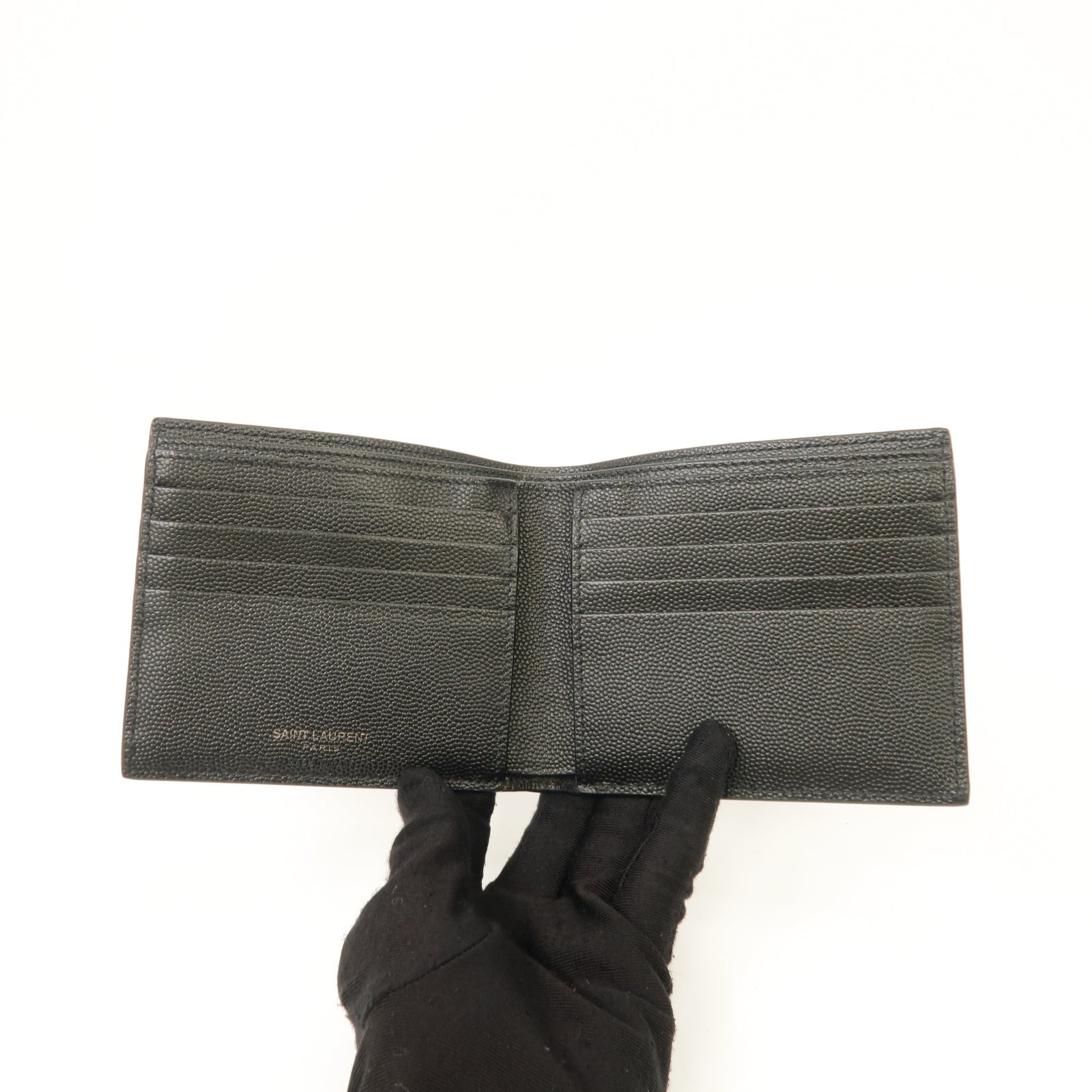 SAINT LAURENT 牛皮皮革Wallet錢包黑色