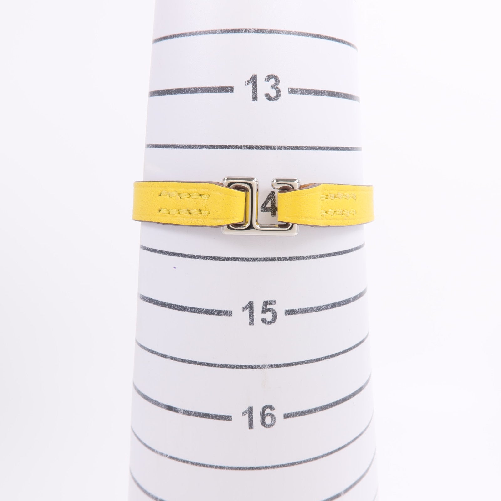 HERMES Swift皮革Rivale Mini Bracelet手帶Jaune Ambre
