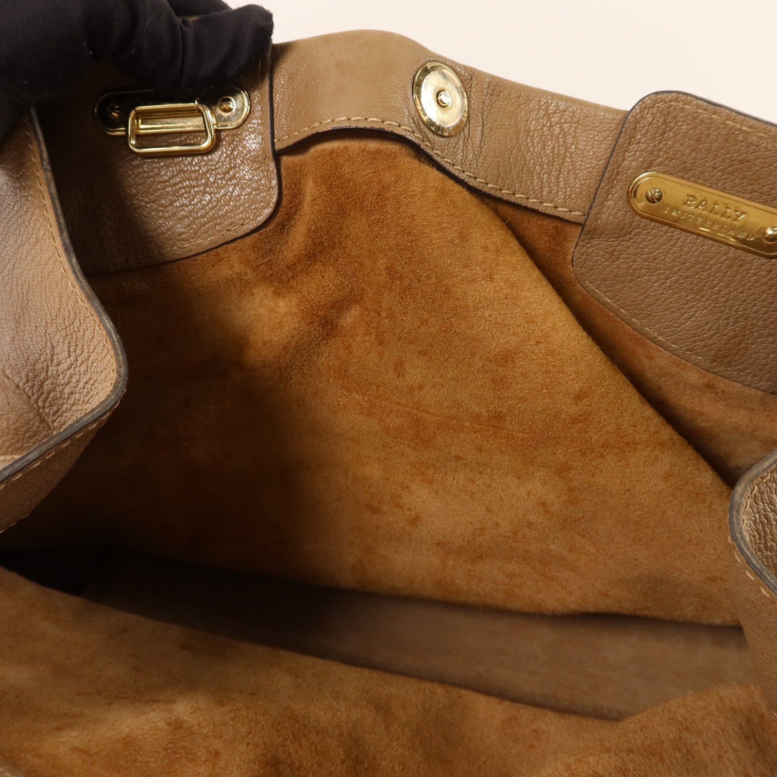 BALLY 牛皮皮革2 Way Shoulder Bag金扣手挽肩背兩用袋