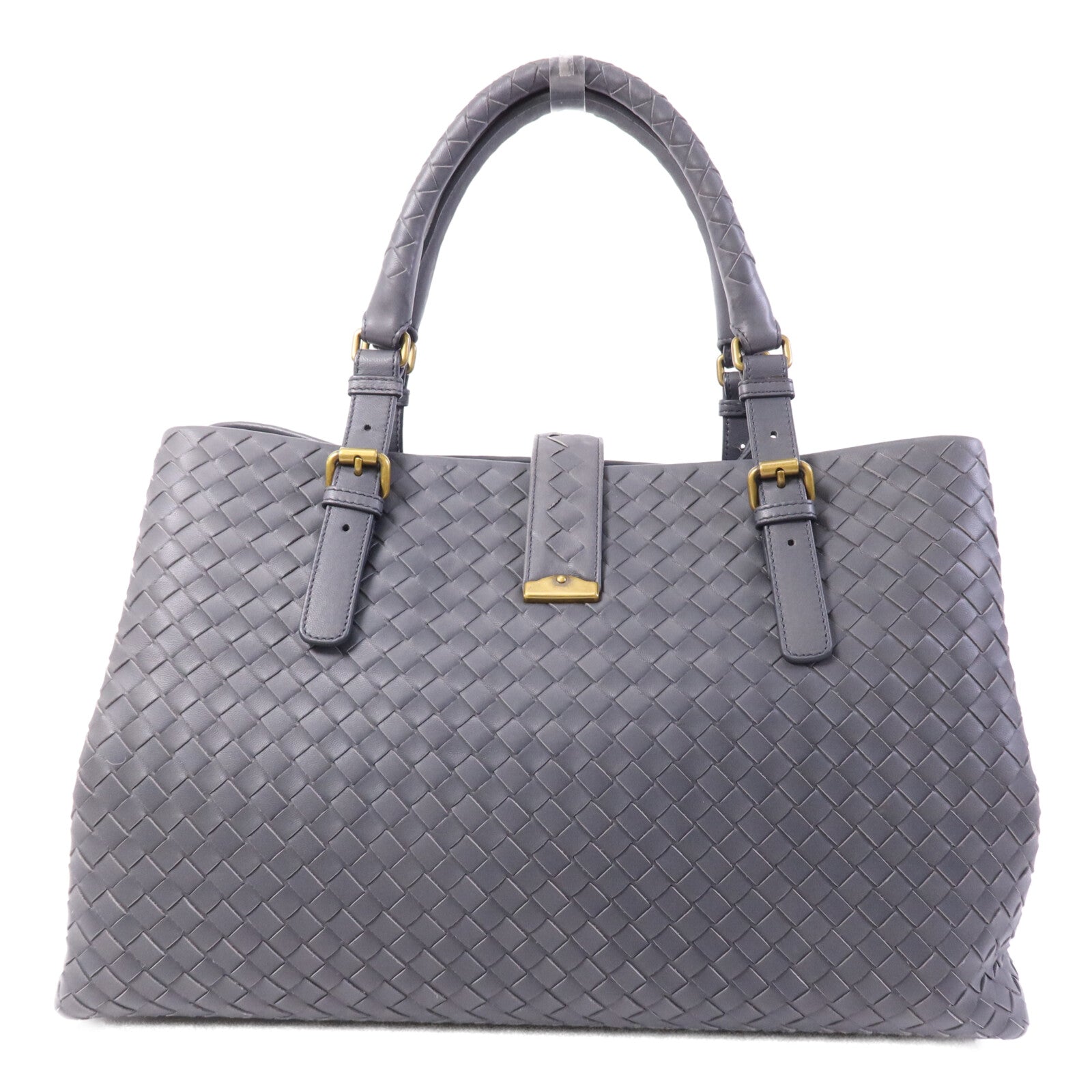 BOTTEGA VENETA 羊皮皮革Roma Medium金扣手挽袋