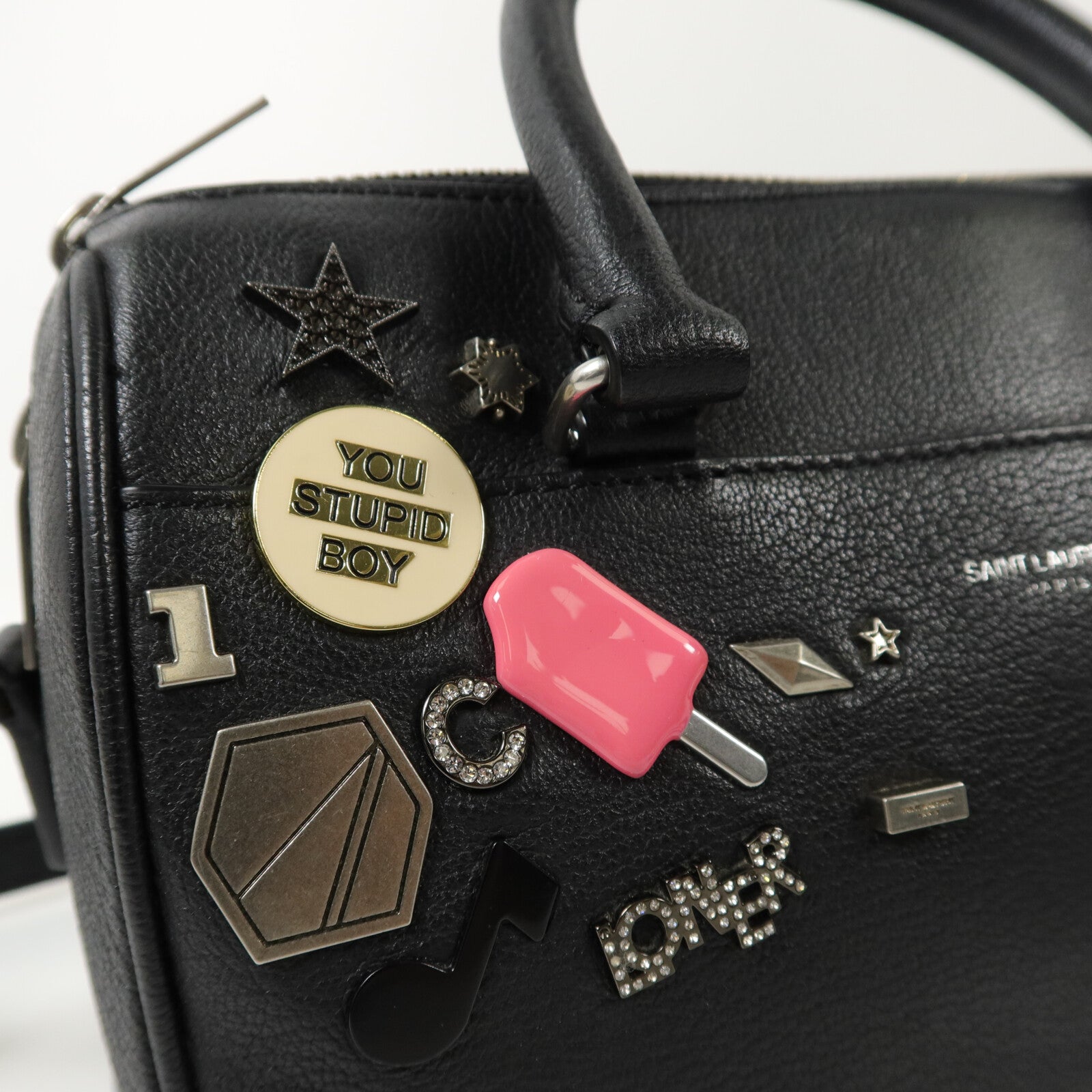 SAINT LAURENT 牛皮皮革Baby Duffle手挽肩背兩用袋