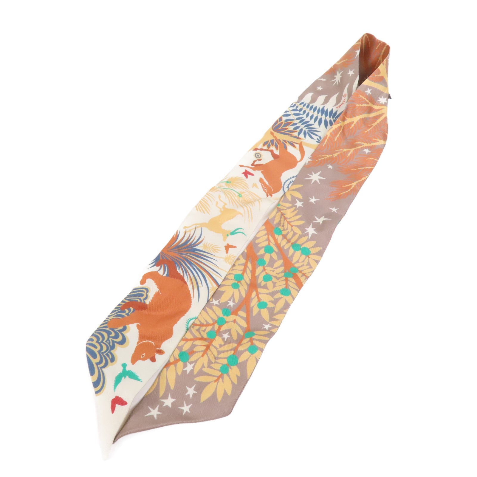 HERMES 絲質Twilly絲巾