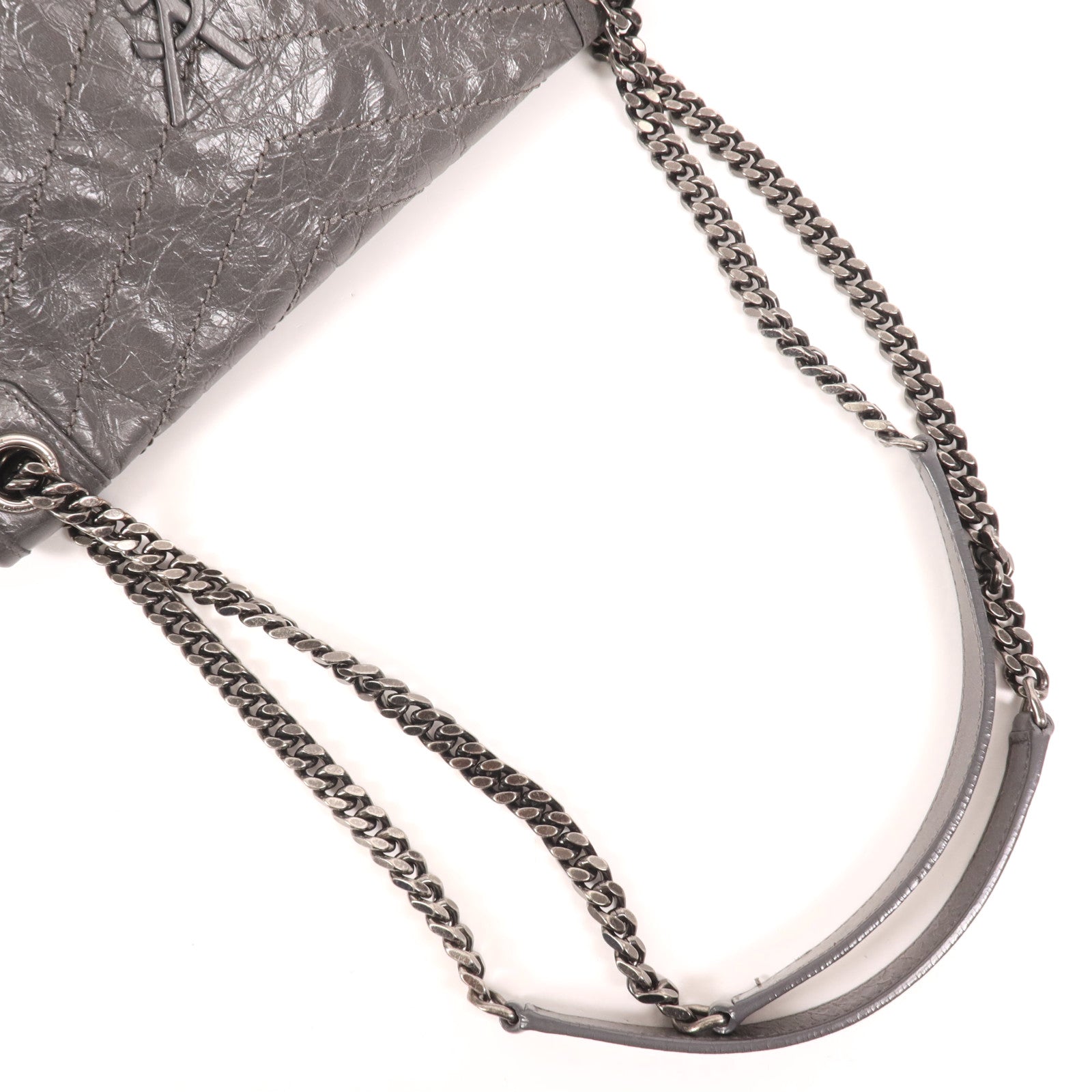 SAINT LAURENT 牛皮皮革Niki Medium銀扣肩背袋