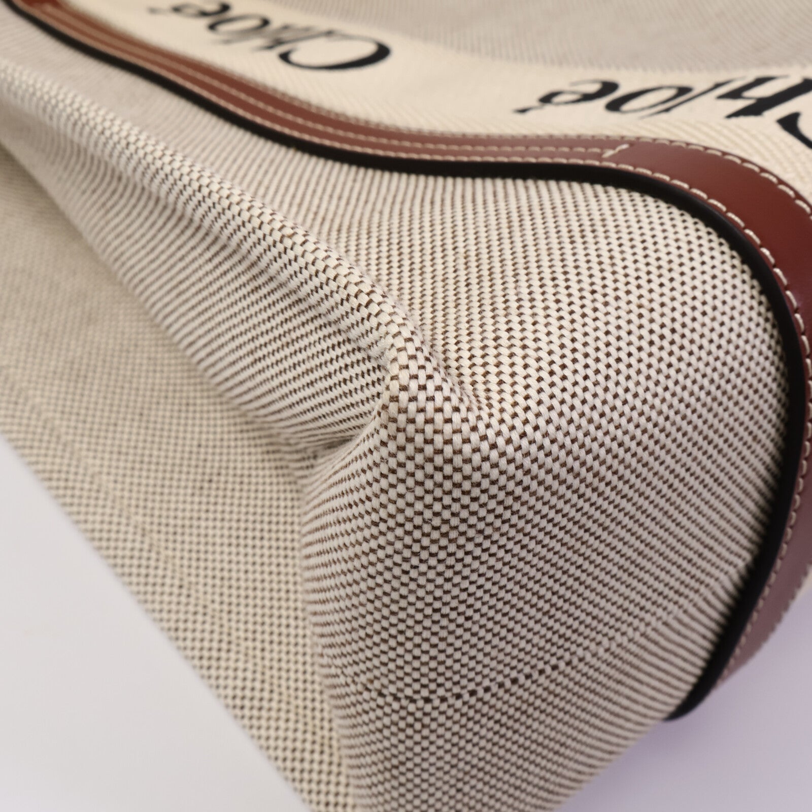 Chloe 帆布Woody Tote Medium手挽袋