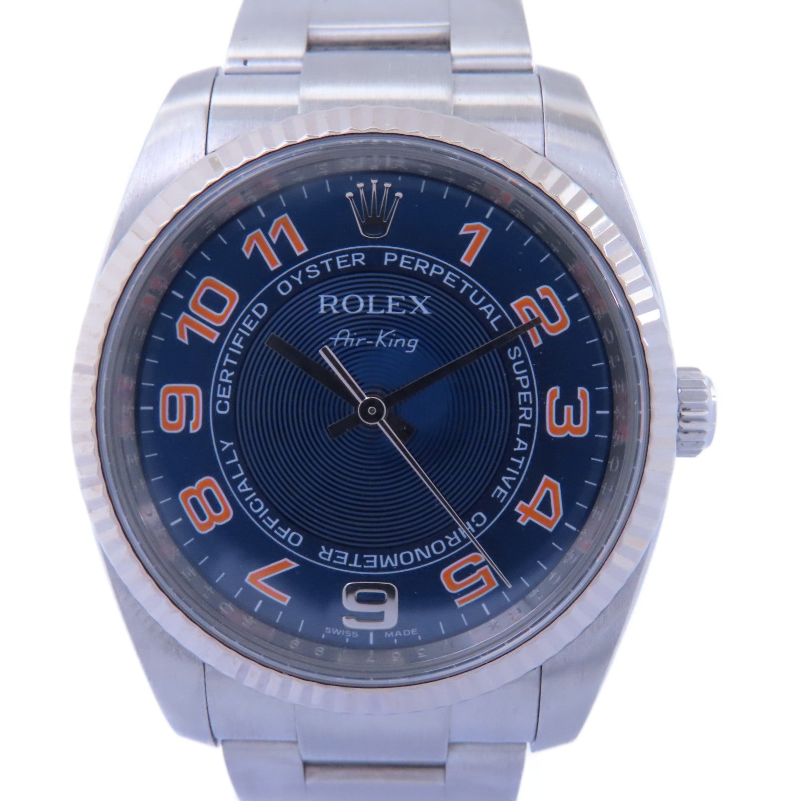 ROLEX Air King不鏽鋼手錶自動機芯藍色