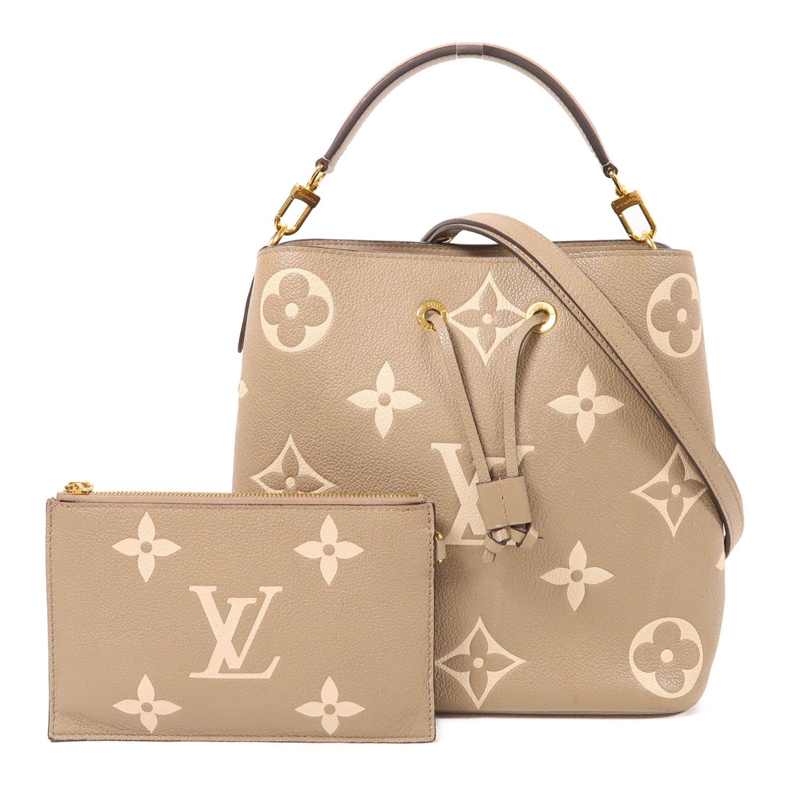 LOUIS VUITTON LV GHW NeoNoe MM 2 Way Shoulder Bag M45555 Monogram Empreinte Grey