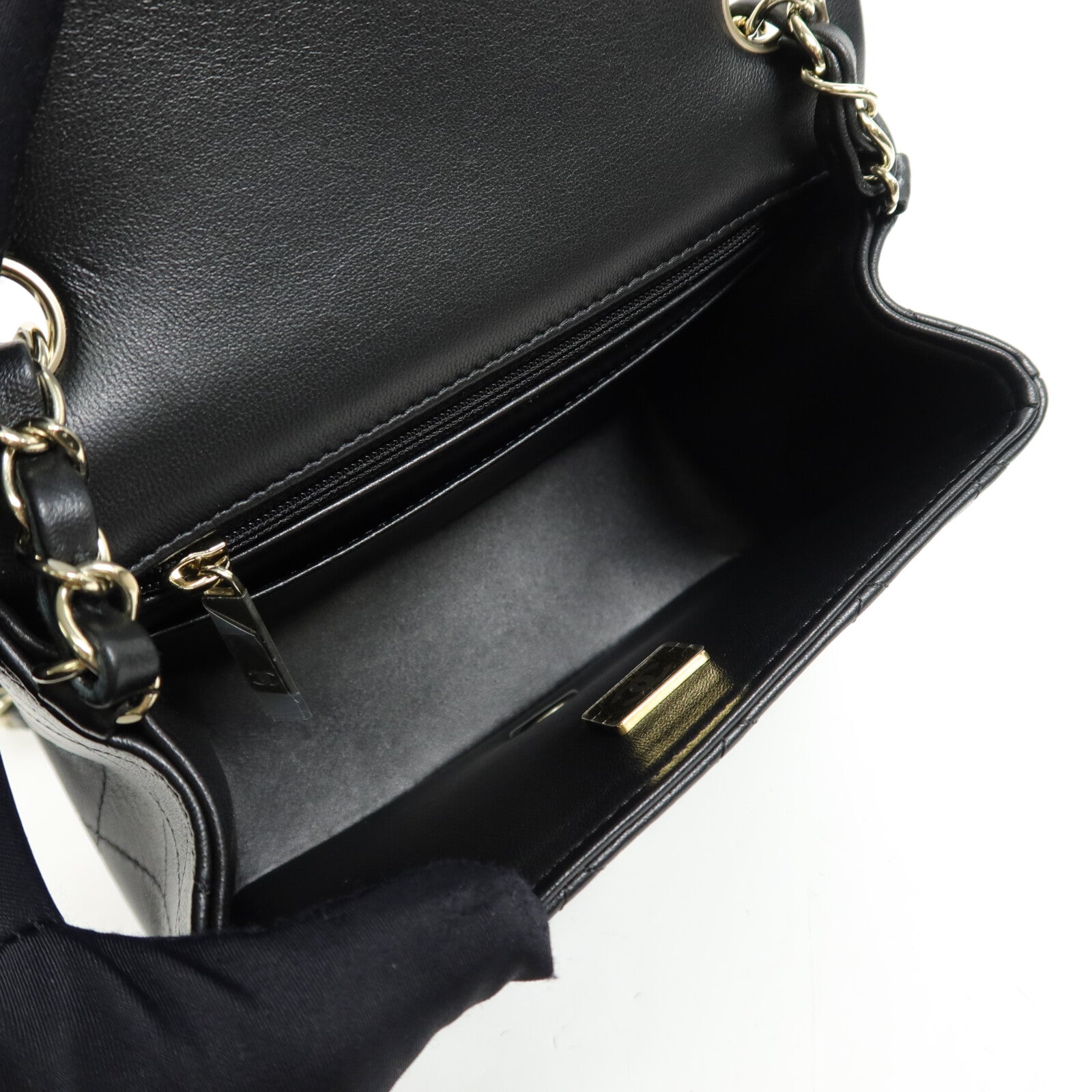 CHANEL 羊皮皮革Mini Classic 17鏈帶肩背袋