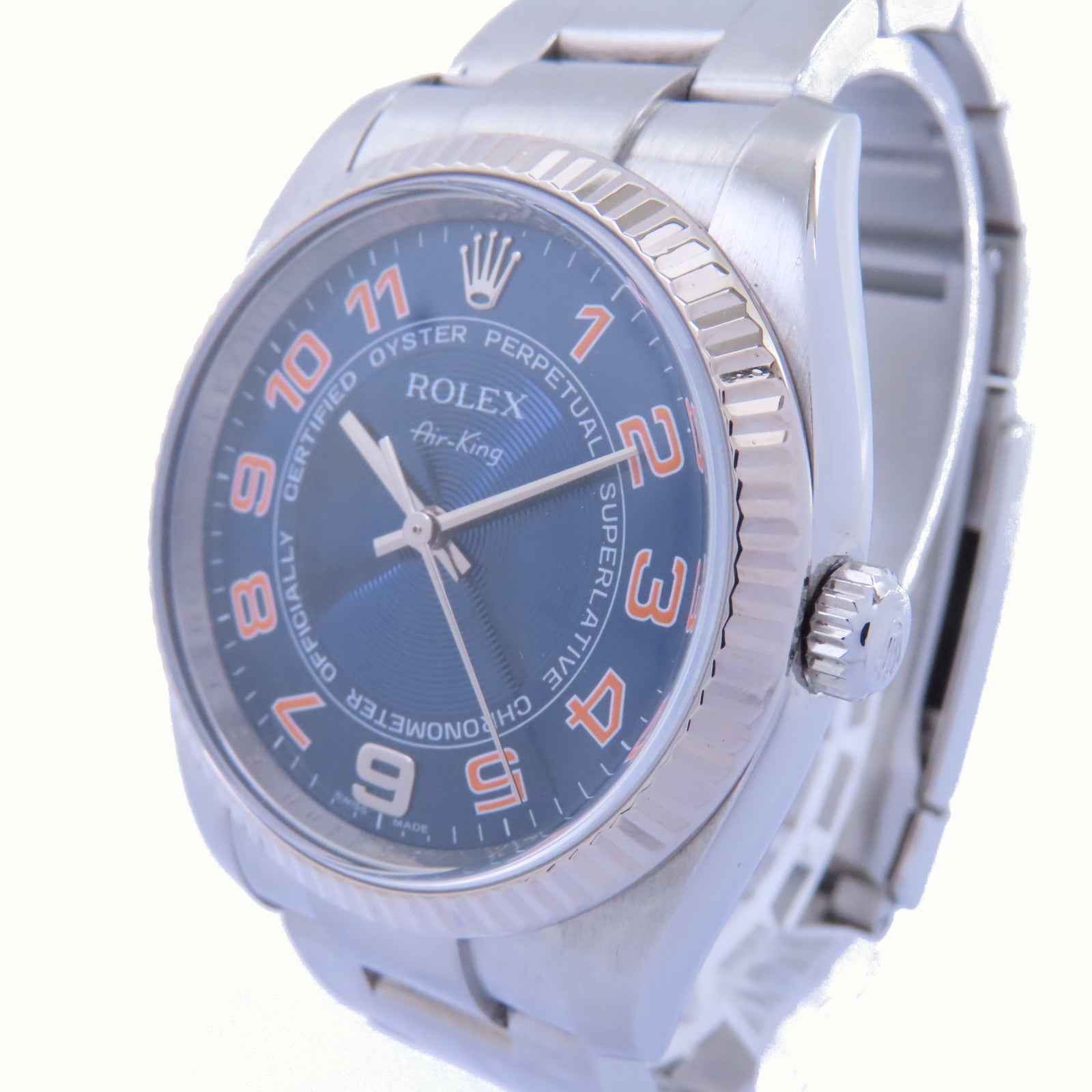 ROLEX Air King不鏽鋼手錶自動機芯藍色