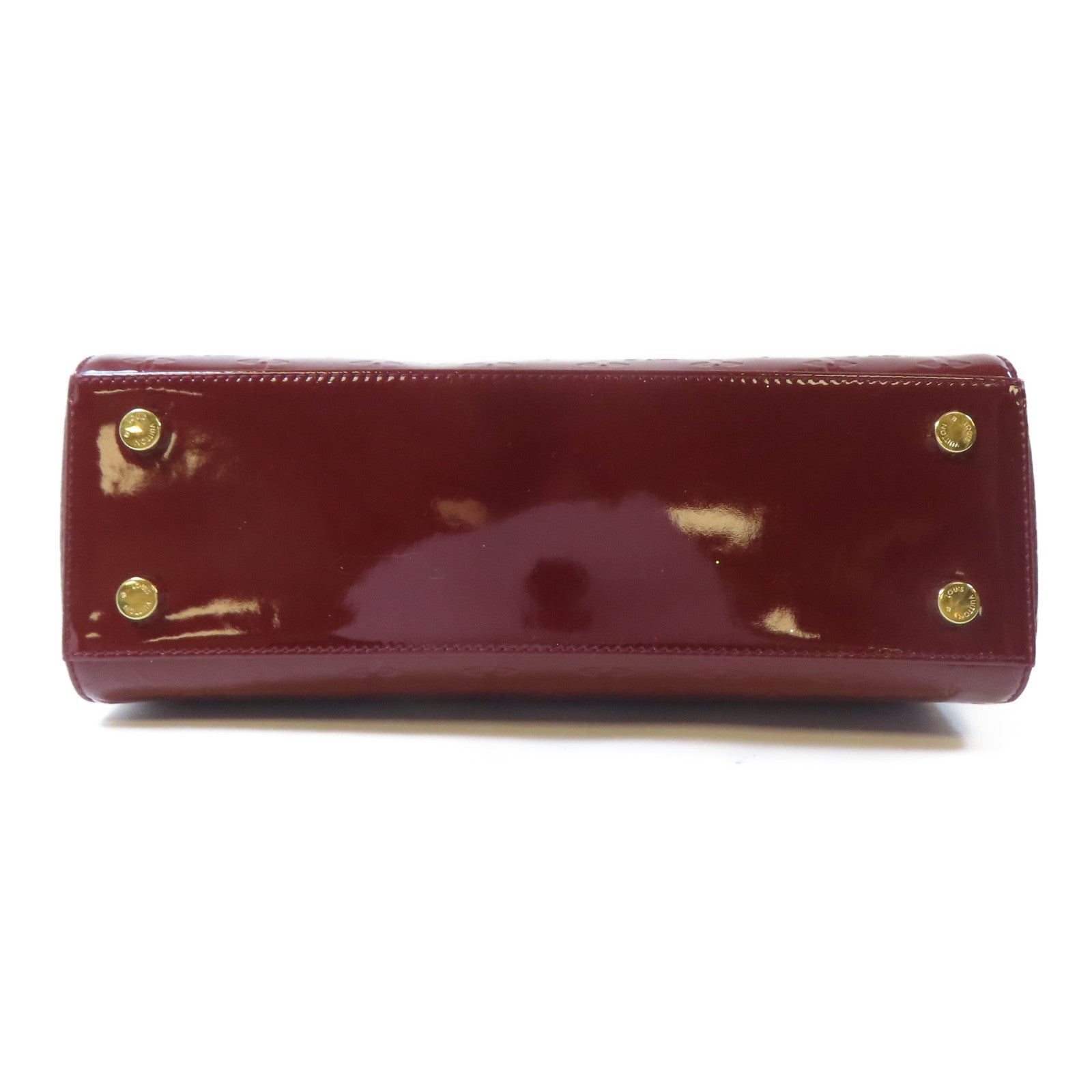 LOUIS VUITTON Vernis Brea金扣手挽肩背兩用袋紅色