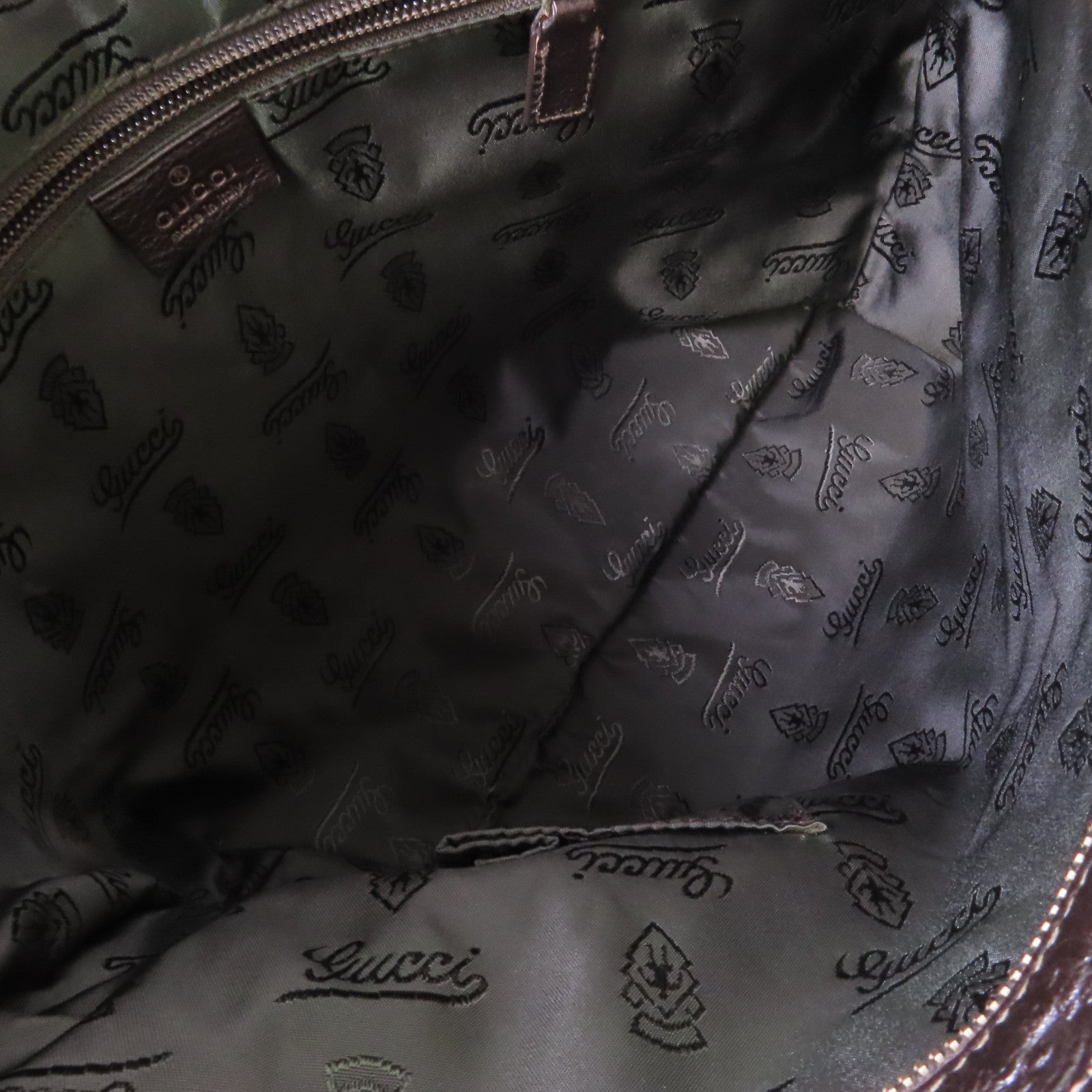 GUCCI 牛皮皮革Guccissima Messenger Bag金扣肩背袋啡色