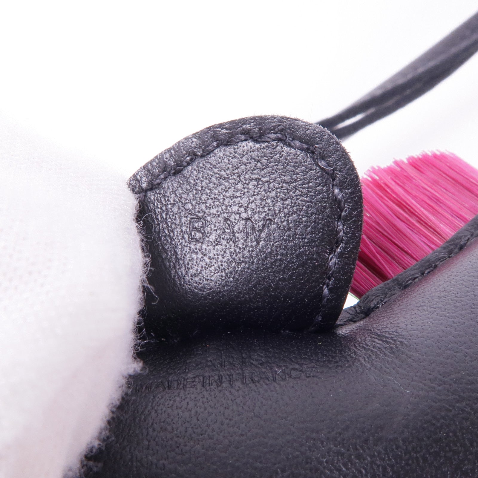 HERMES Milo皮革Rodeo PM掛飾Noir