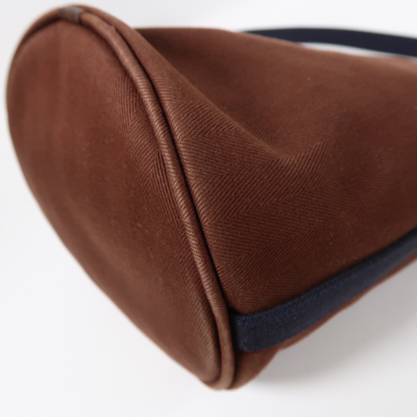 HERMES 帆布Bolso De Aseo銀扣肩背袋啡色