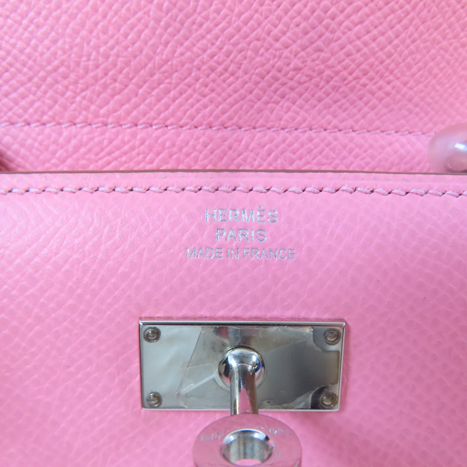 HERMES 【激減優惠】Epsom皮革Kelly Wallet銀扣錢包Rose Confetti/粉紅色