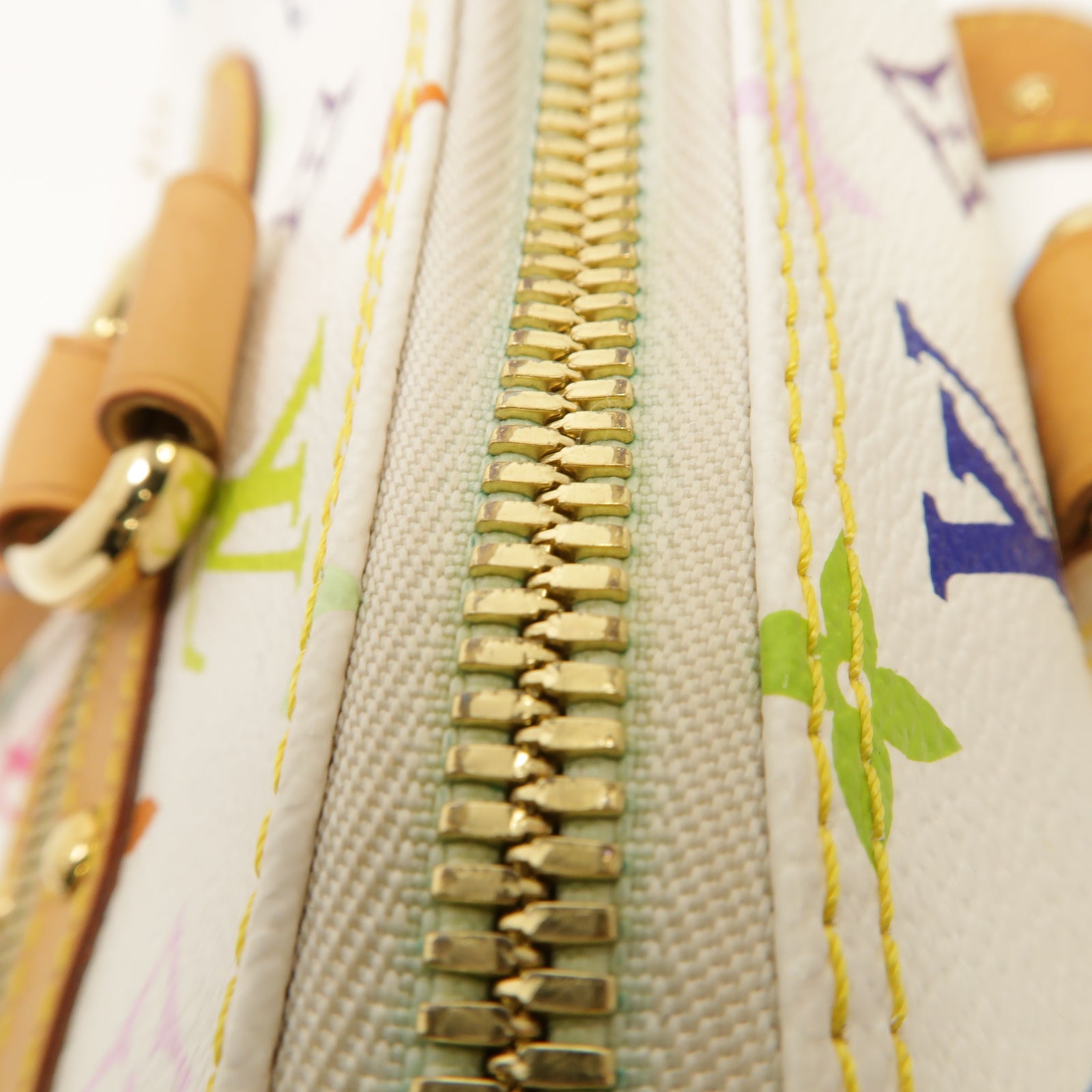 LOUIS VUITTON Monogram Multicolore Rita金扣手挽肩背兩用袋白色