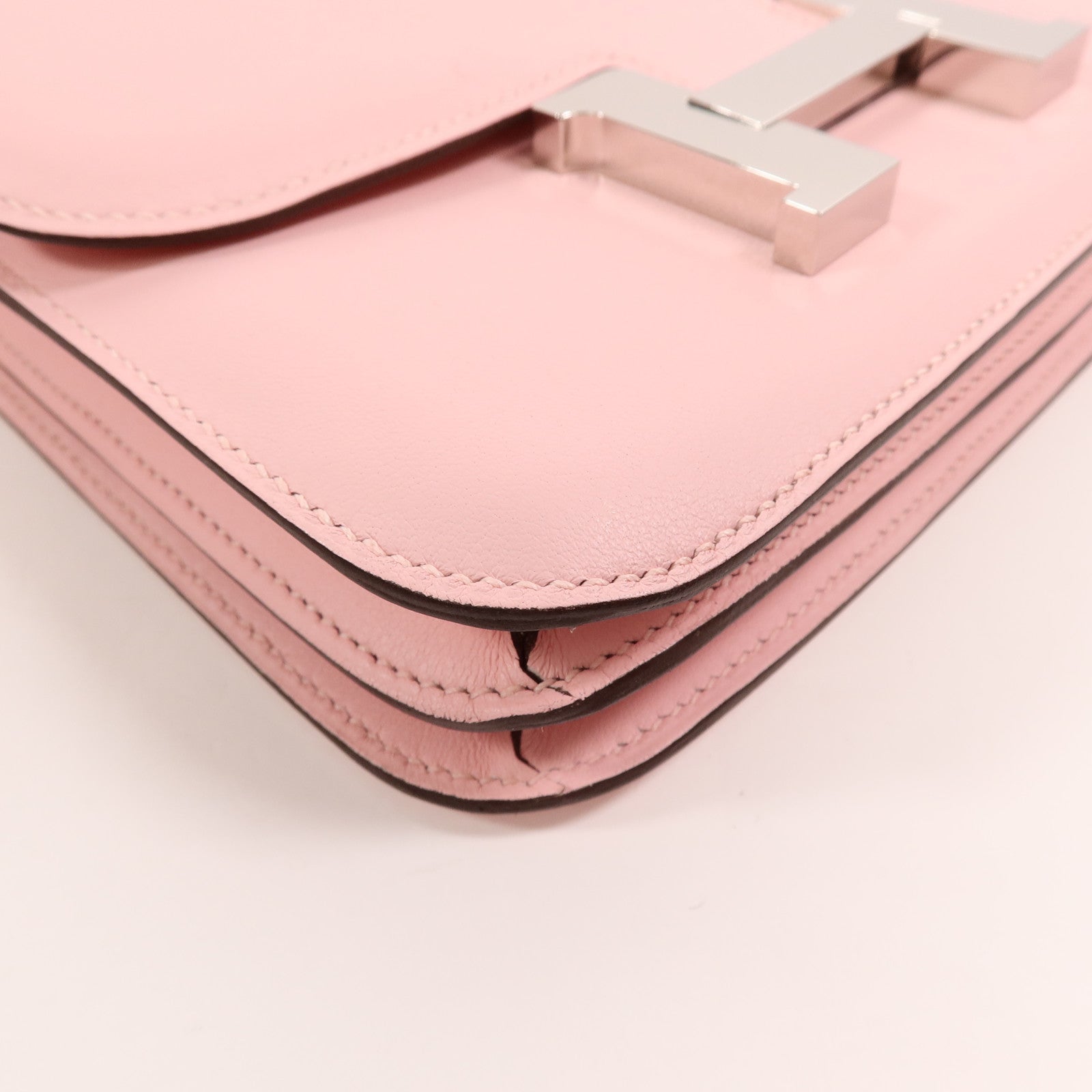 HERMES Swift皮革Constance Mini肩背袋Rose Sakura