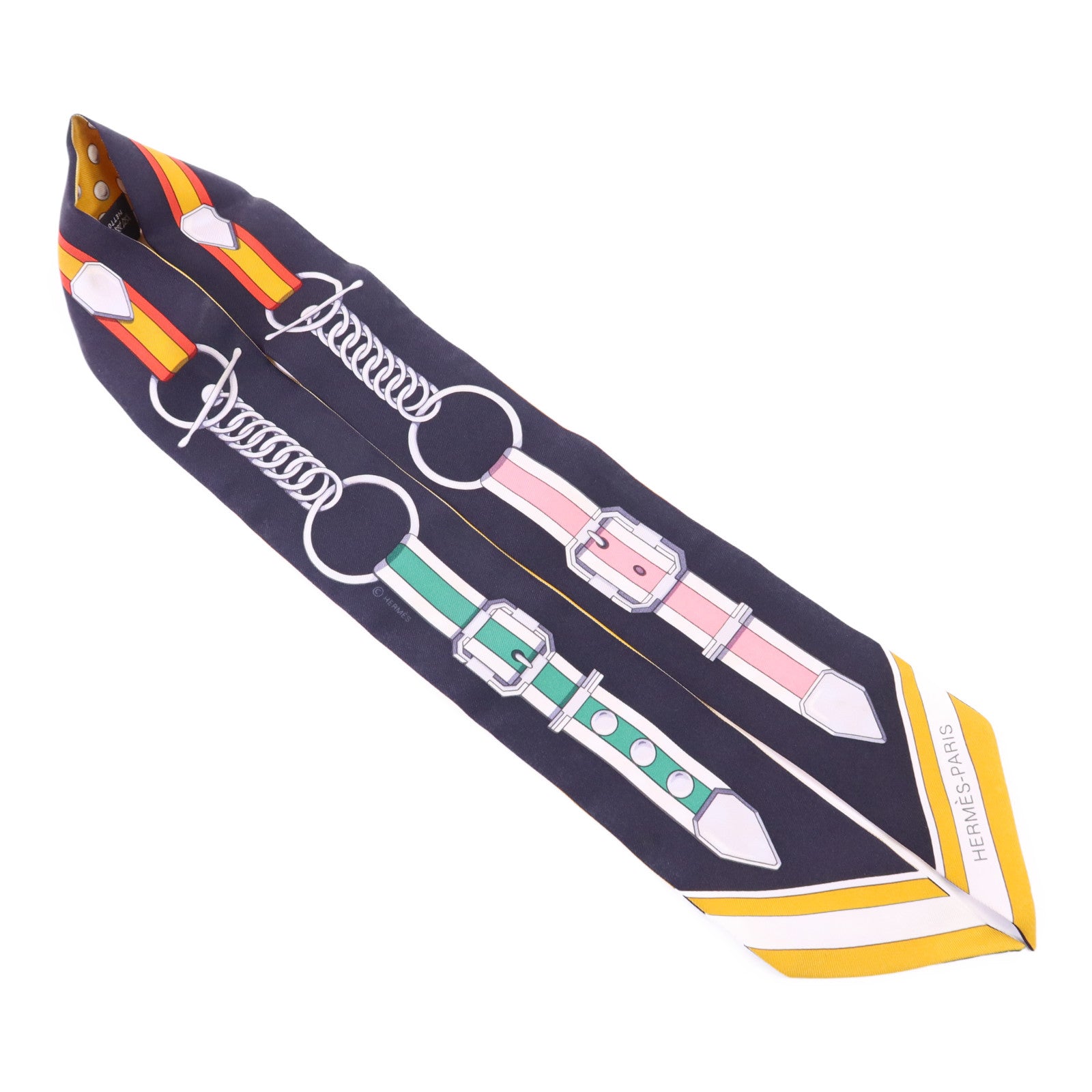 HERMES 絲質Twilly絲巾