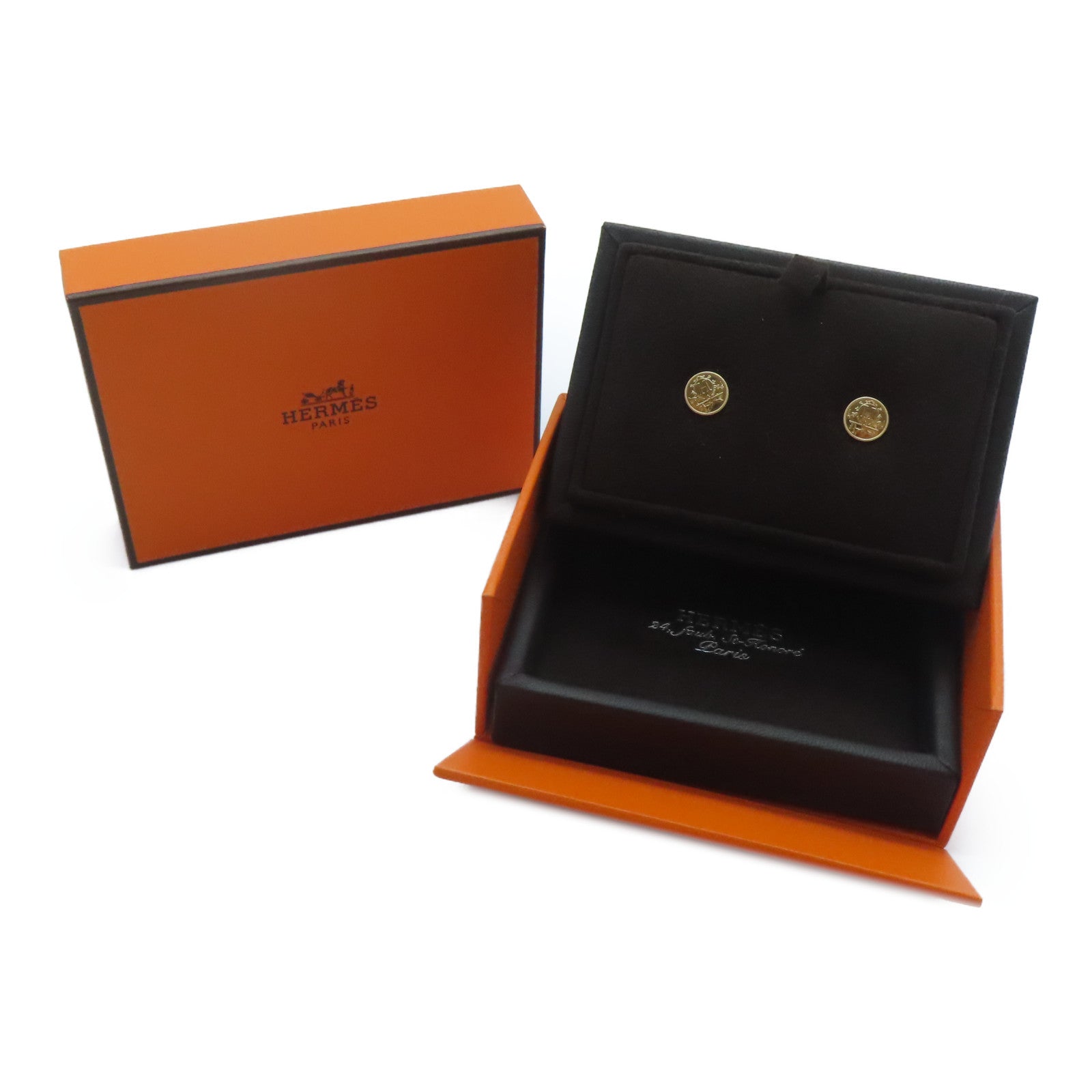 HERMES 【激減優惠】18K玫瑰金Libris Tres Petit Earring耳環