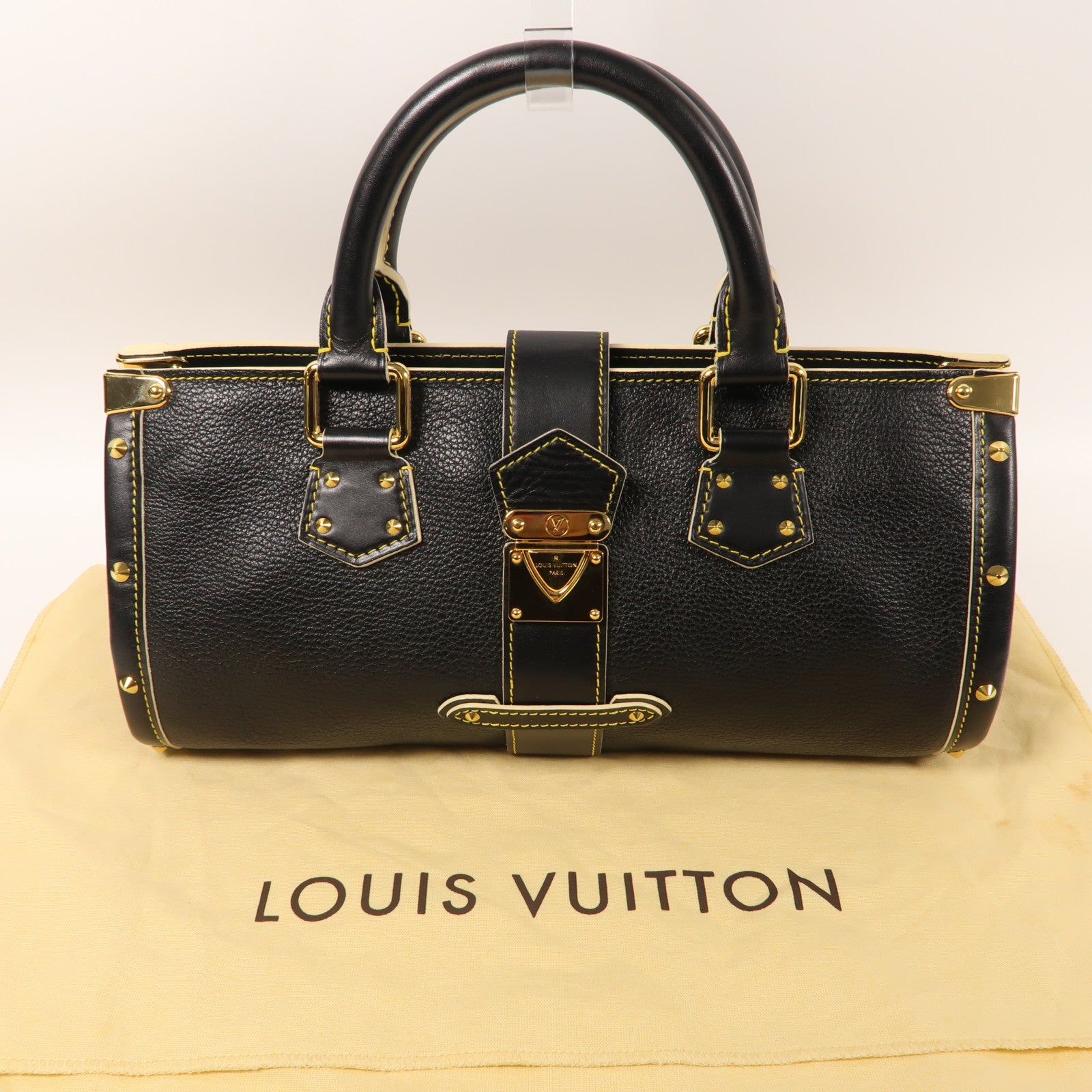 LOUIS VUITTON 【激減優惠】Suhali皮革Epanui PM金扣手挽袋黑色