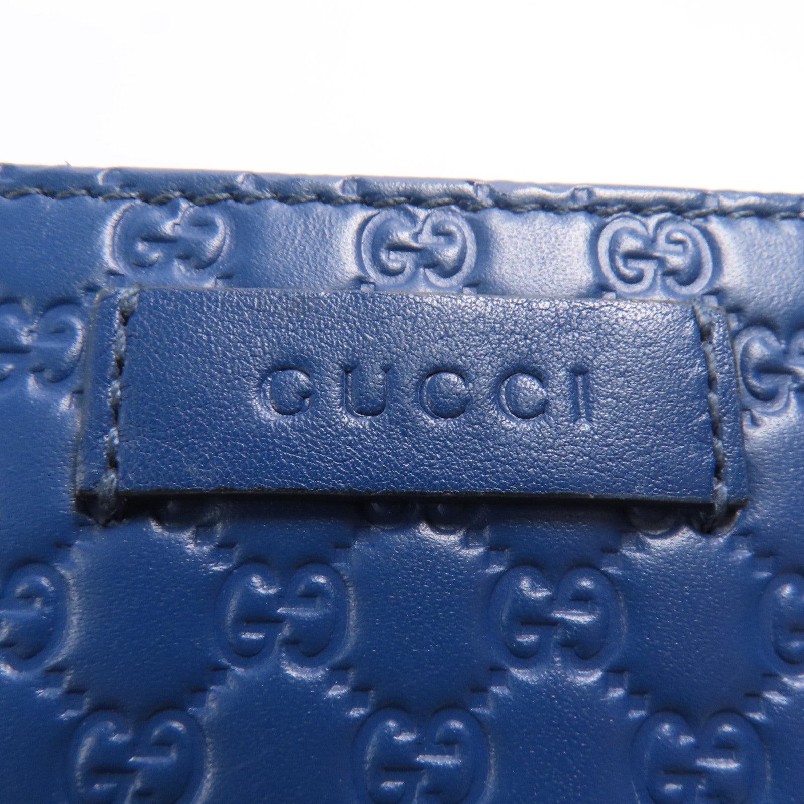 GUCCI 牛皮皮革Embossed Zipped Wallet金扣錢包