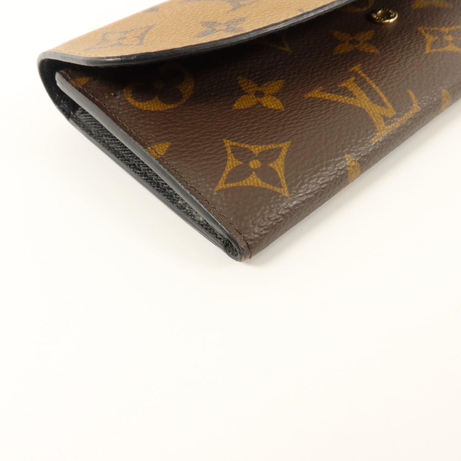 LOUIS VUITTON Monogram Reverse Emilie Wallet金扣長錢包