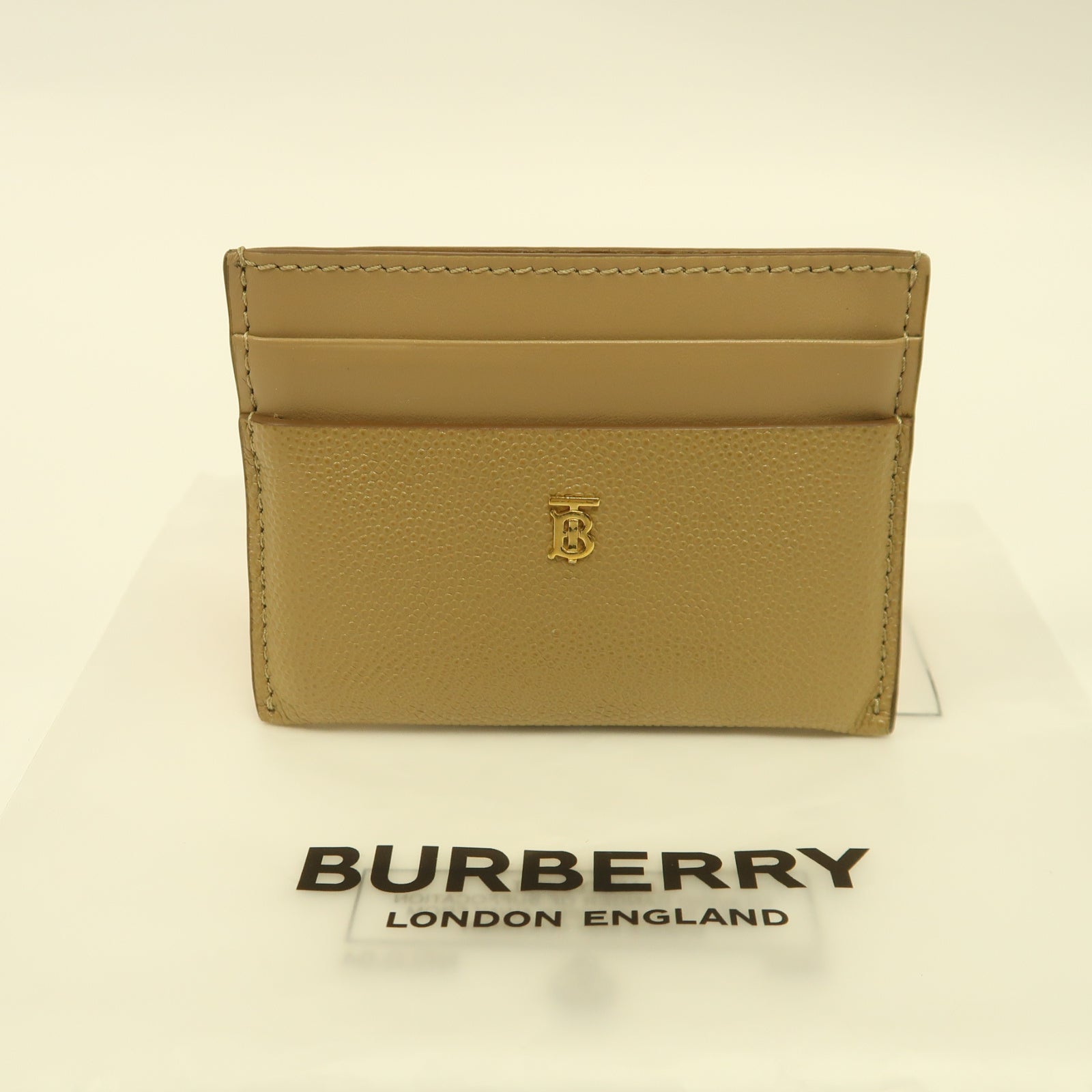 BURBERRY 牛皮皮革Card Case金扣卡片套啡色