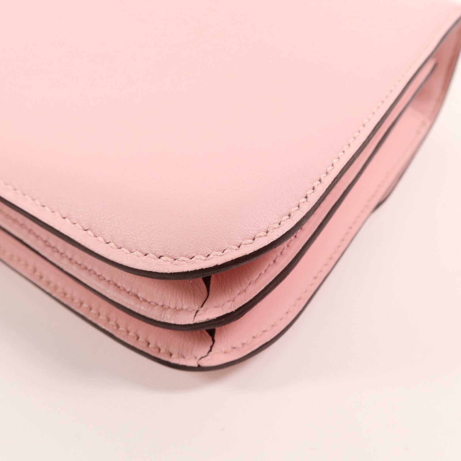 HERMES Swift皮革Constance Mini肩背袋Rose Sakura