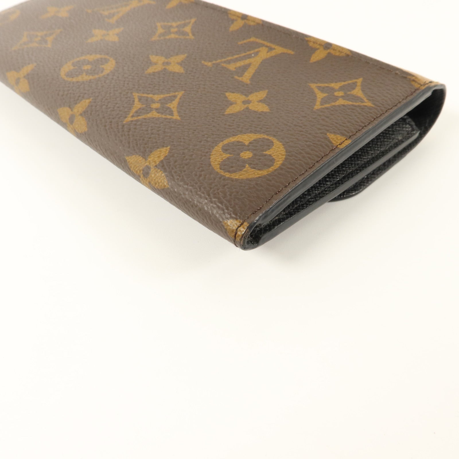 LOUIS VUITTON Monogram Reverse Emilie Wallet金扣長錢包