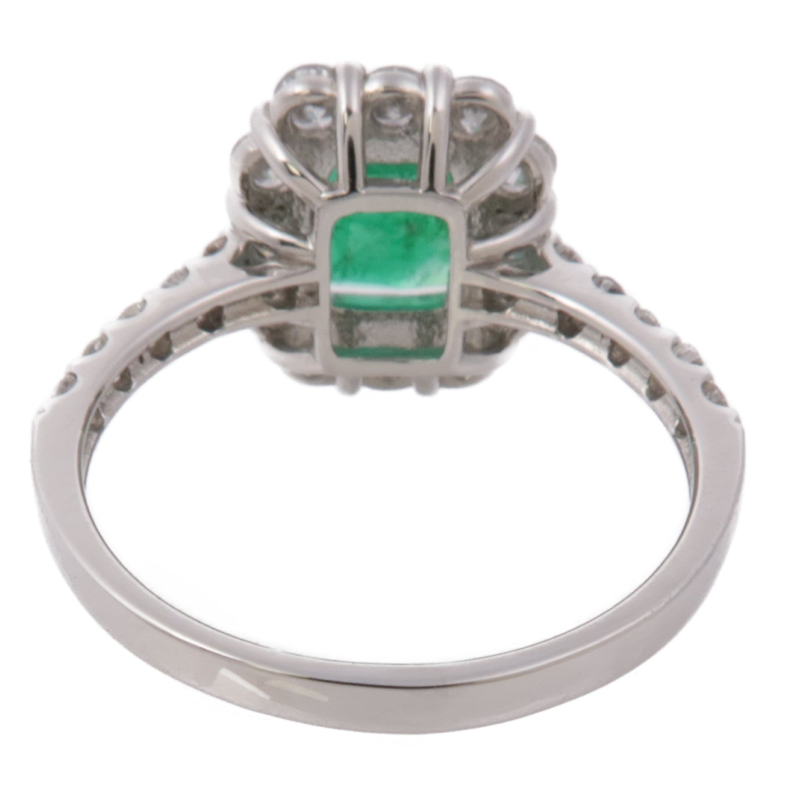 JEWELRY PT950鉑金Emerald Diamond Ring綠寶石/鑽石戒指US#6