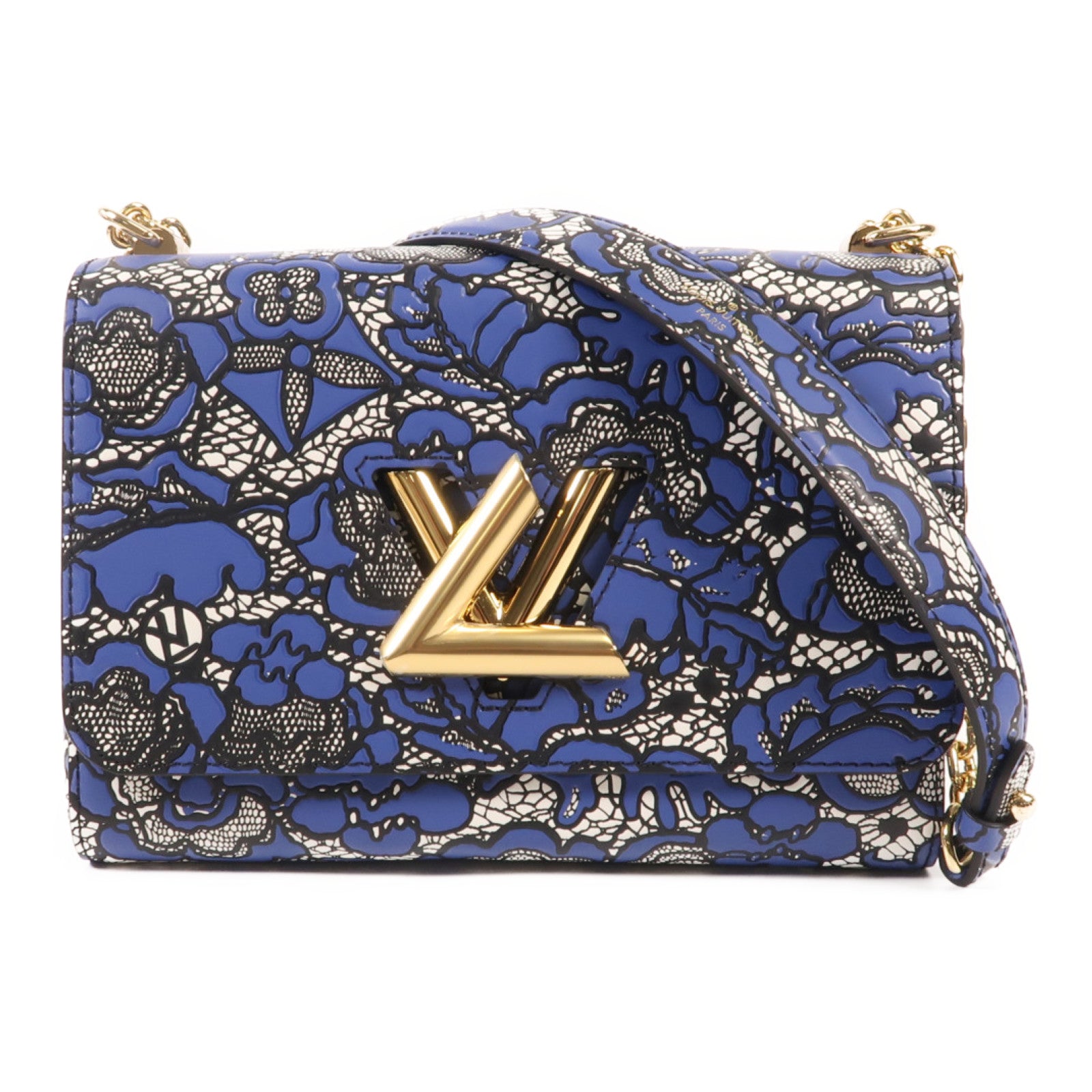 LOUIS VUITTON 牛皮皮革Twist MM金扣鏈帶肩背袋