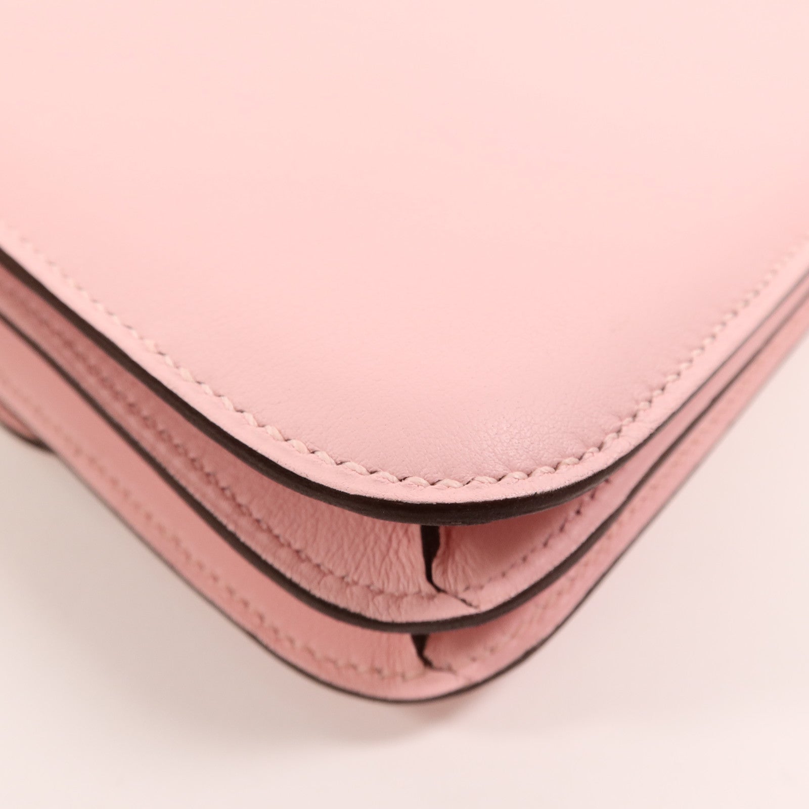HERMES Swift皮革Constance Mini肩背袋Rose Sakura