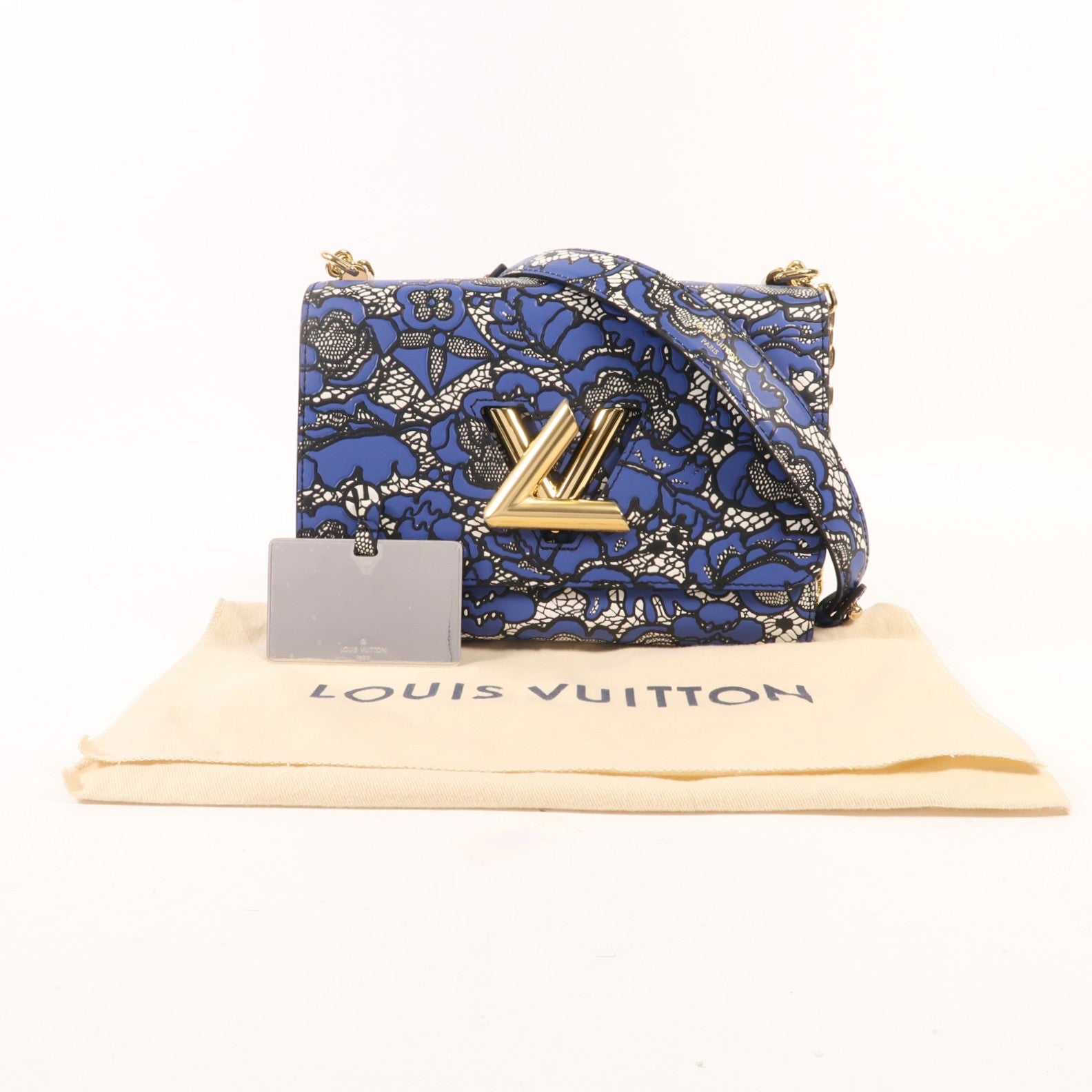 LOUIS VUITTON 牛皮皮革Twist MM金扣鏈帶肩背袋
