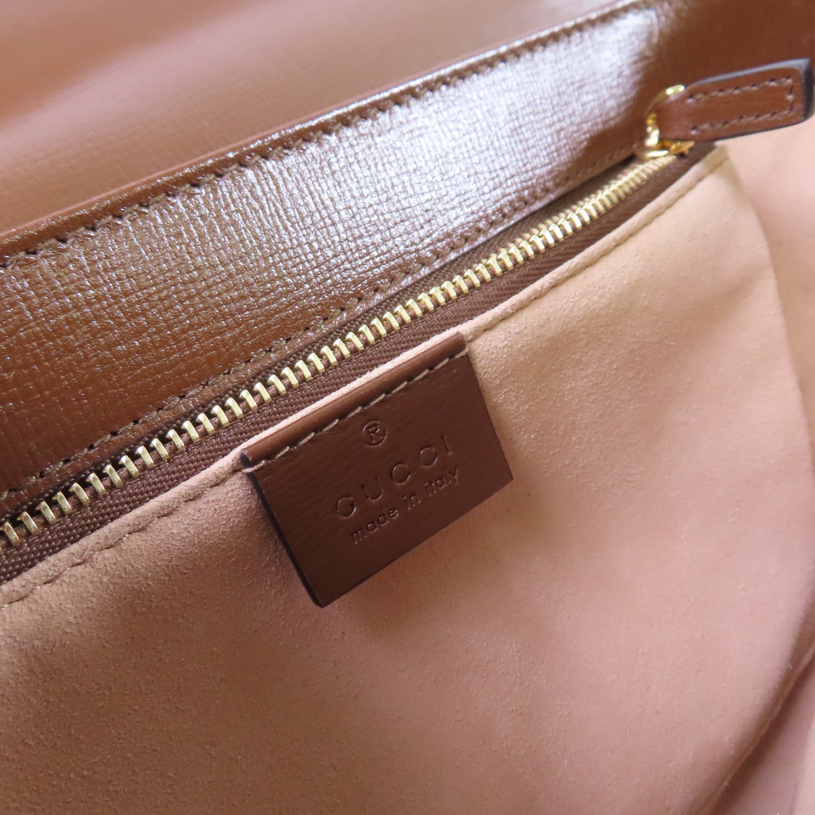 GUCCI 【激減優惠】塗層帆布Horsebit 1955 Shoulder Bag金扣肩背袋啡色