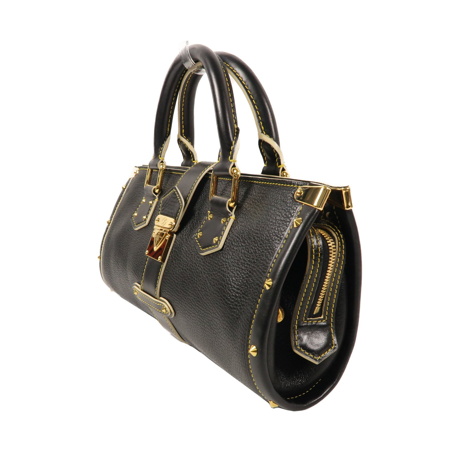 LOUIS VUITTON 【激減優惠】Suhali皮革Epanui PM金扣手挽袋黑色