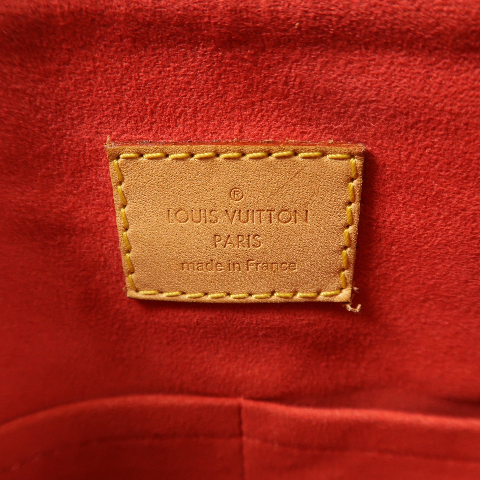 LOUIS VUITTON Monogram Pallas金扣手挽肩背兩用袋棕色/紅色