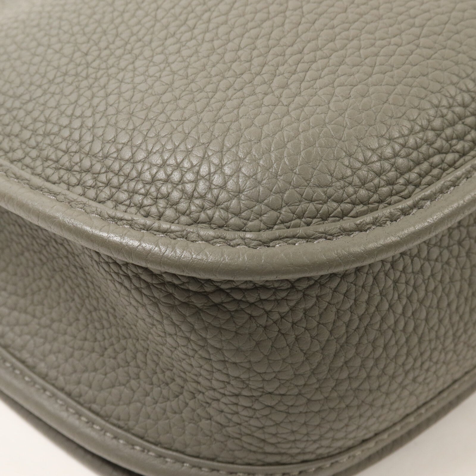 HERMES Clemence皮革Evelyne PM 肩背袋Gris Meyer