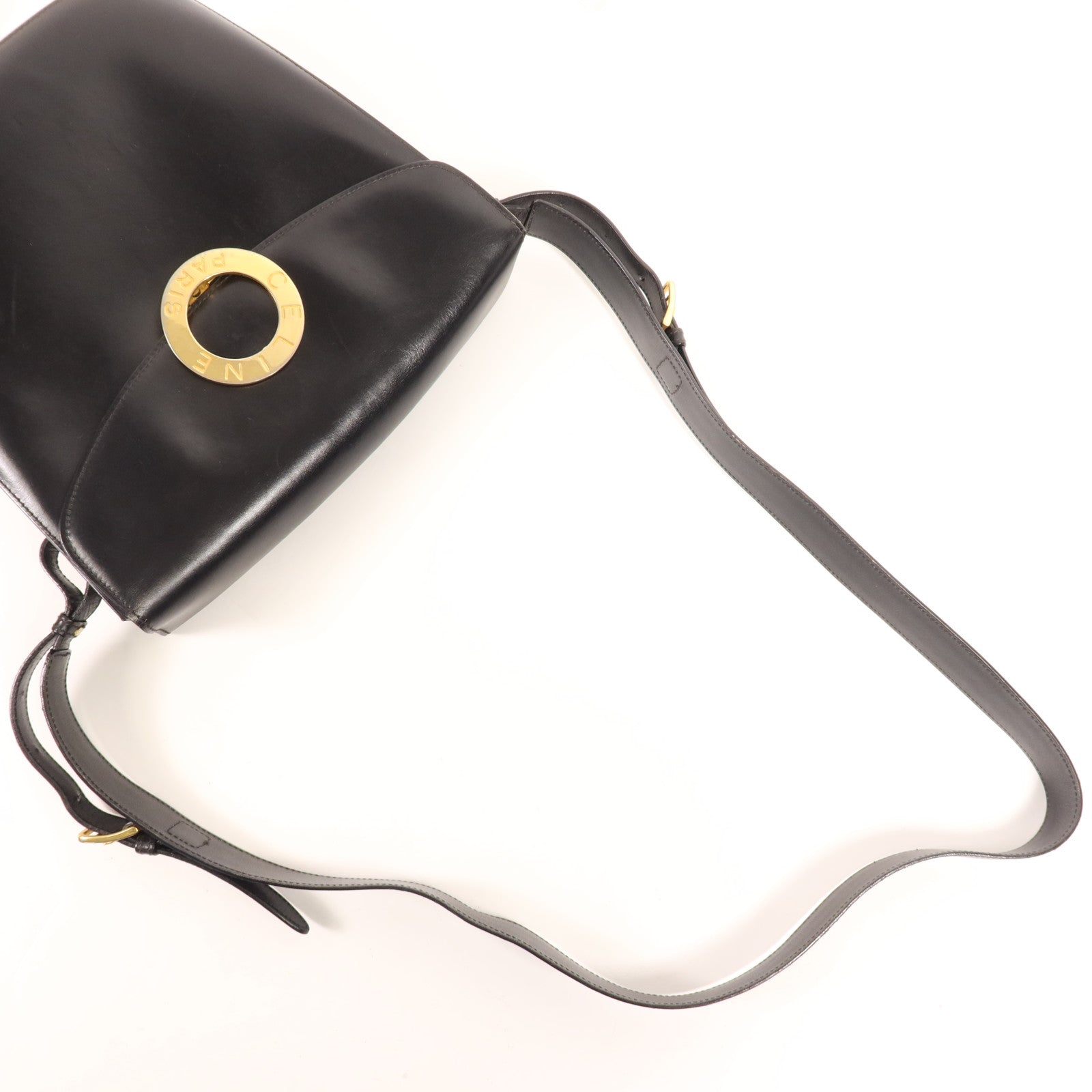 CELINE 牛皮皮革Vintage Shoulder Bag金扣肩背袋