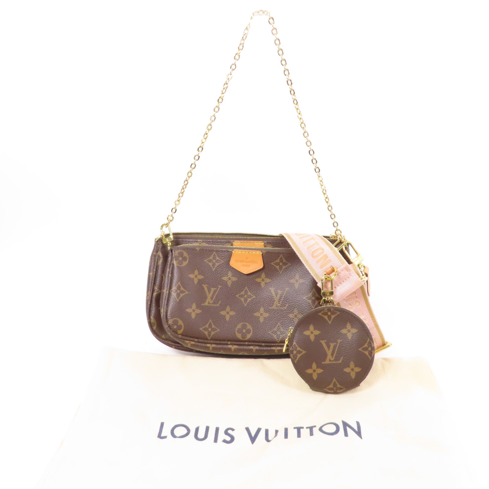 LOUIS VUITTON Monogram Multi Pochette Accessoires金扣肩背袋