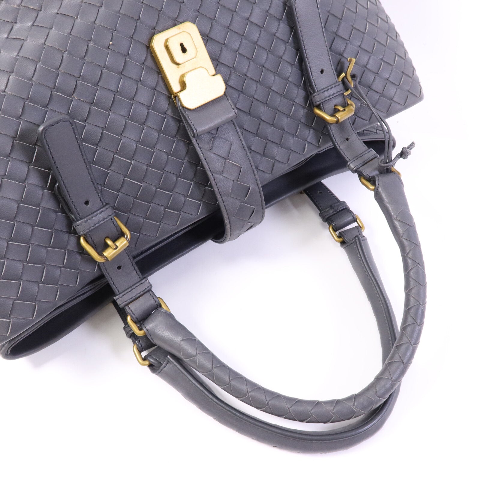 BOTTEGA VENETA 羊皮皮革Roma Medium金扣手挽袋