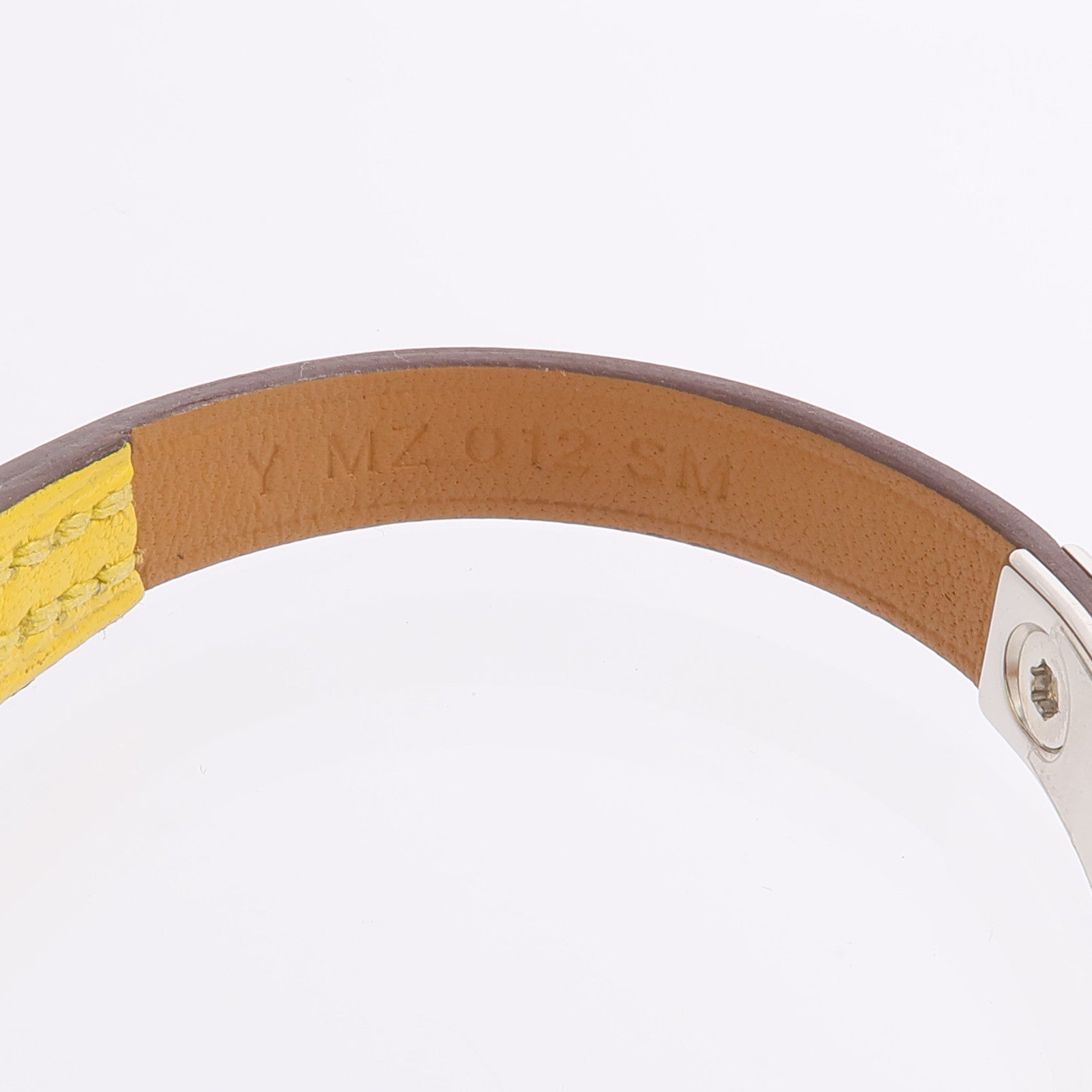 HERMES Swift皮革Rivale Mini Bracelet手帶Jaune Ambre