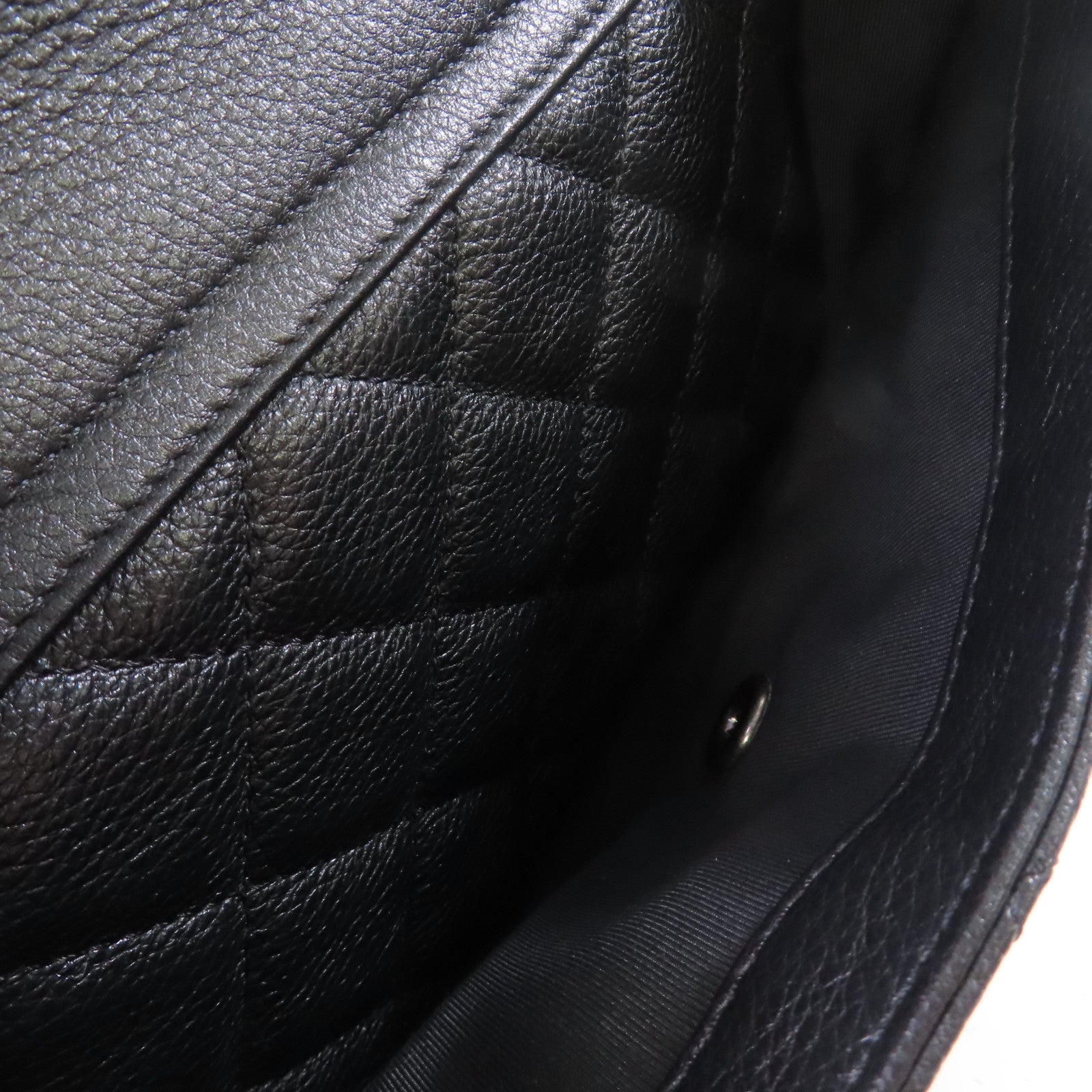 CHANEL 菱格牛皮皮革2Way Shoulder Bag金扣/銀扣鏈帶手挽肩背兩用袋黑色