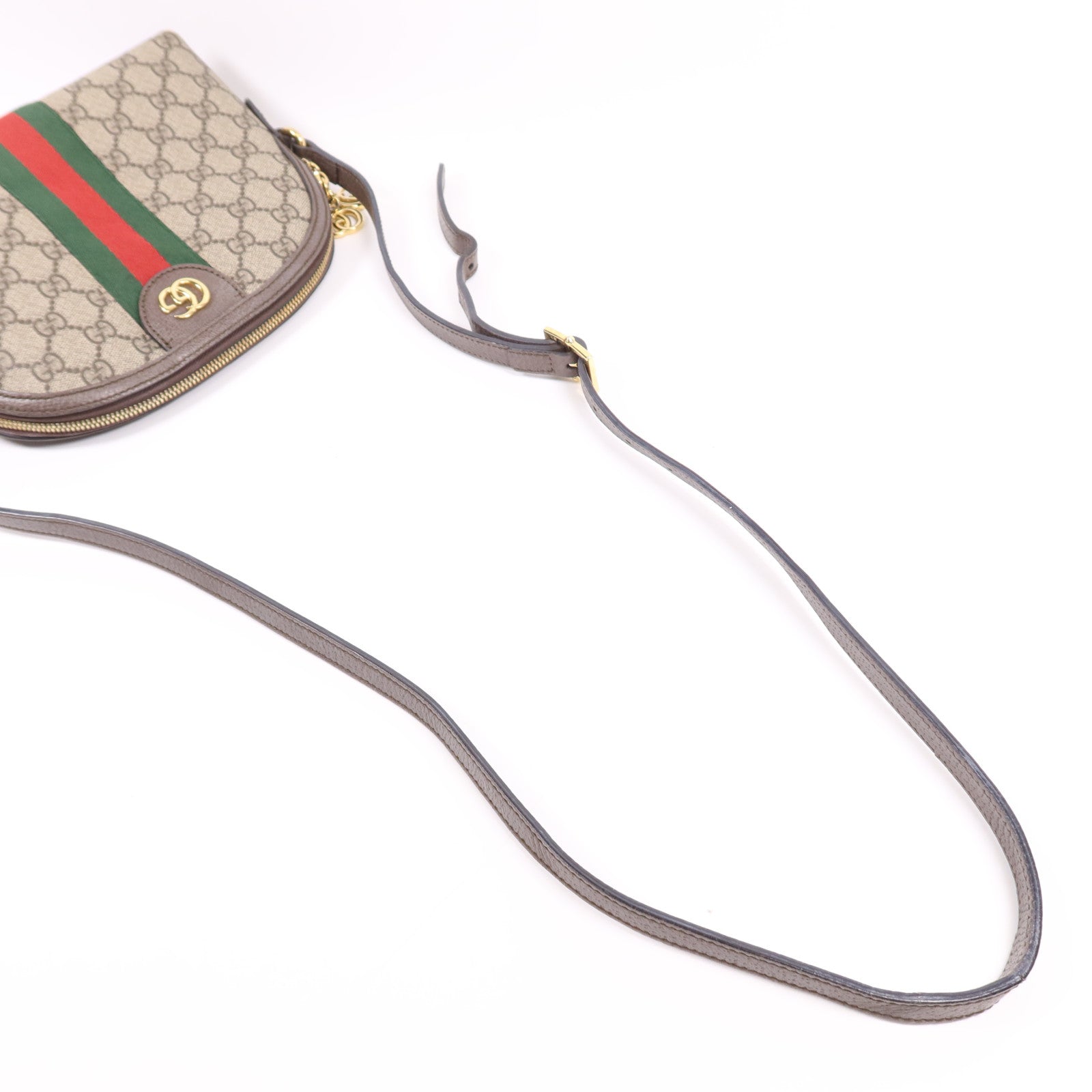 GUCCI 塗層帆布GG Ophidia金扣肩背袋