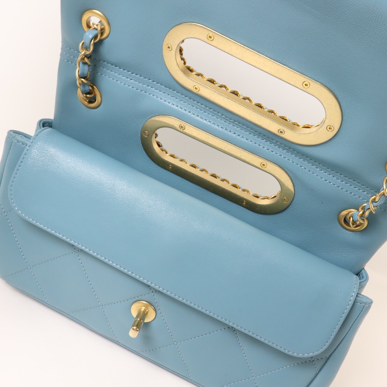 CHANEL 牛皮皮革Shoulder Bag鏈帶手挽肩背兩用袋