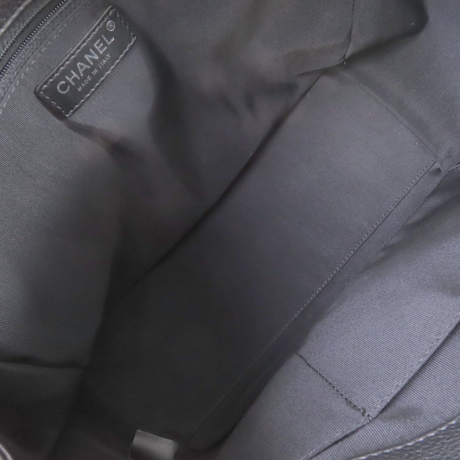 CHANEL 菱格牛皮皮革2Way Shoulder Bag金扣/銀扣鏈帶手挽肩背兩用袋黑色
