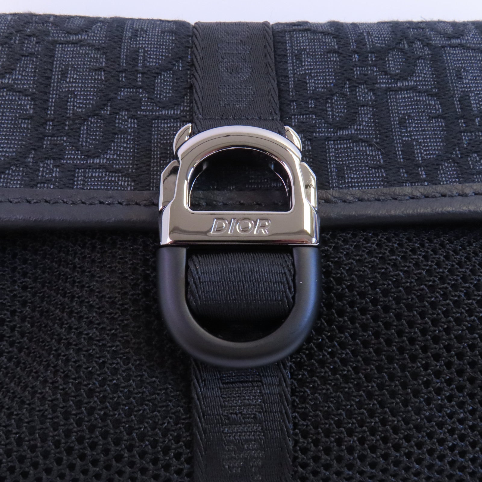 Dior Oblique帆布Mini Dior 8 Bag With Strap銀扣肩背袋