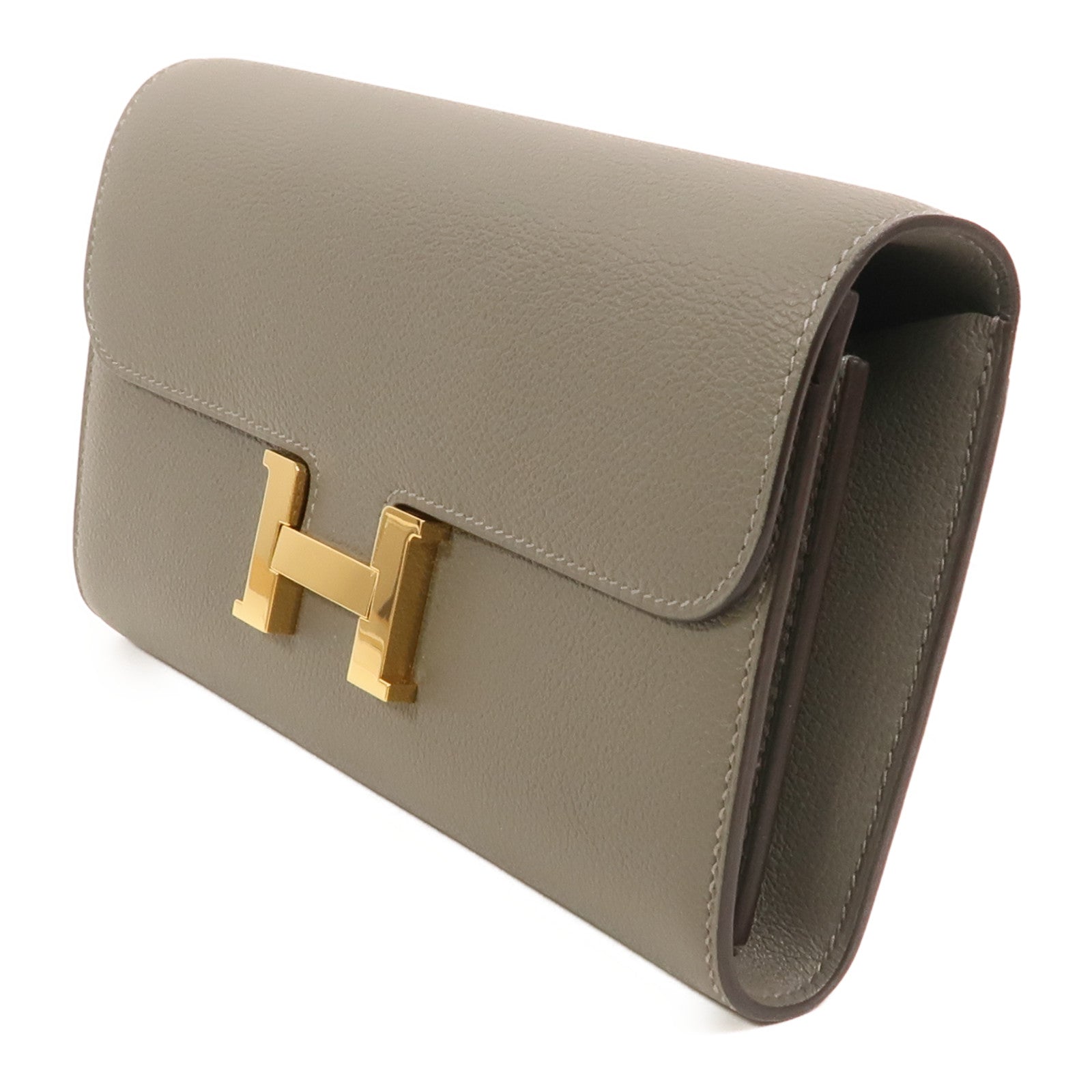 HERMES Evercolor皮革Constance To Go肩背袋Gris Meyer