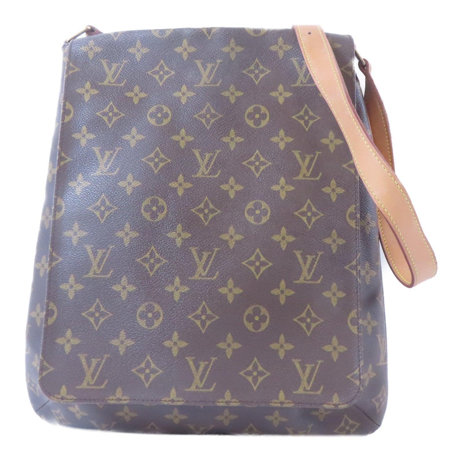 LOUIS VUITTON Monogram Musette金扣肩背袋啡色