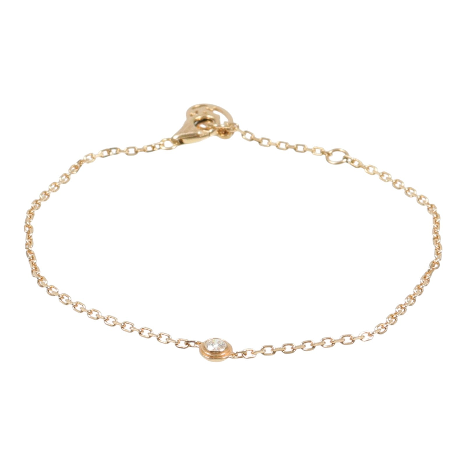 CARTIER 18K玫瑰金D'Amour Bracelet Mini鑽石手鏈